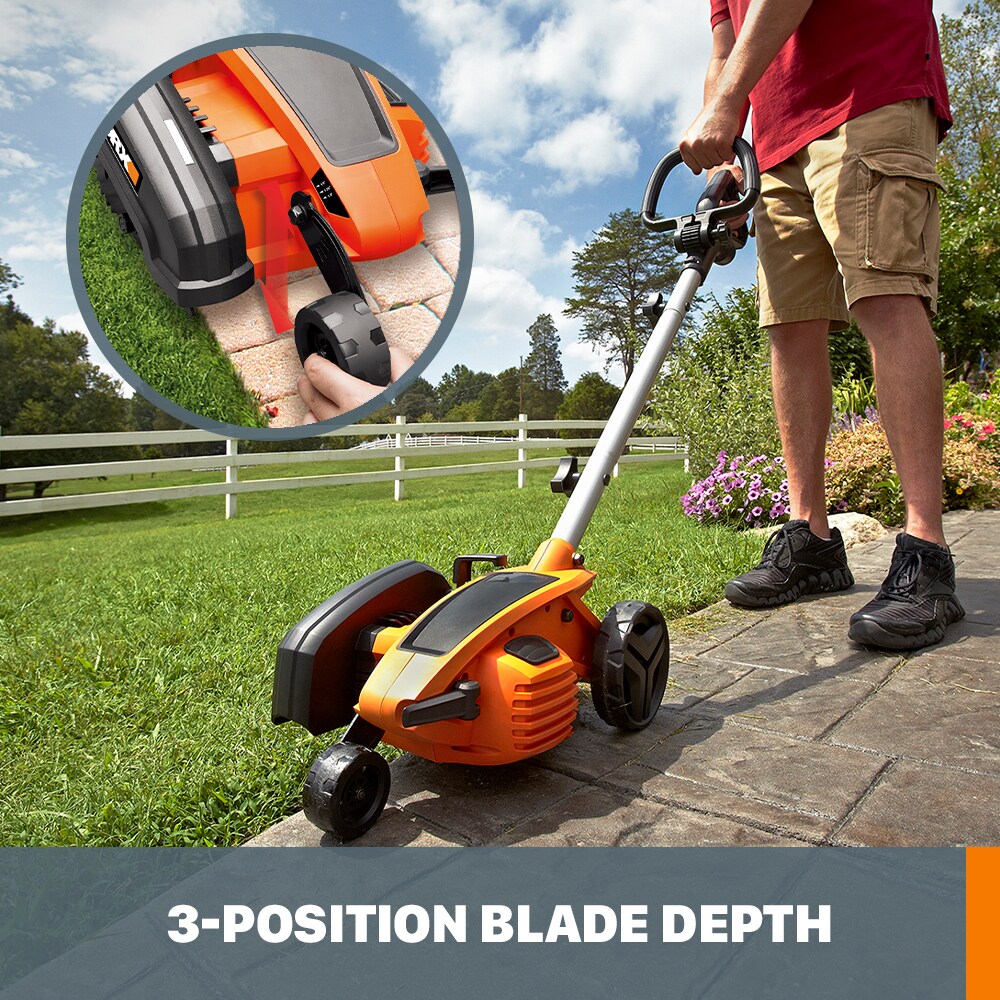 WORX Electric Lawn Edger and Trencher 7.5-in Push Walk Behind Electric Lawn Edger