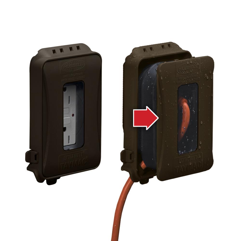 Bronze 1-Gang Weatherproof Electrical Box Cover