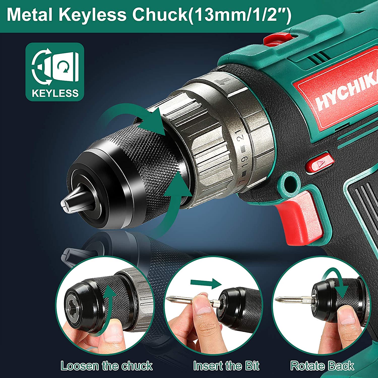HYCHIKA HD18F Cordless-Hammer-Drills - View #3