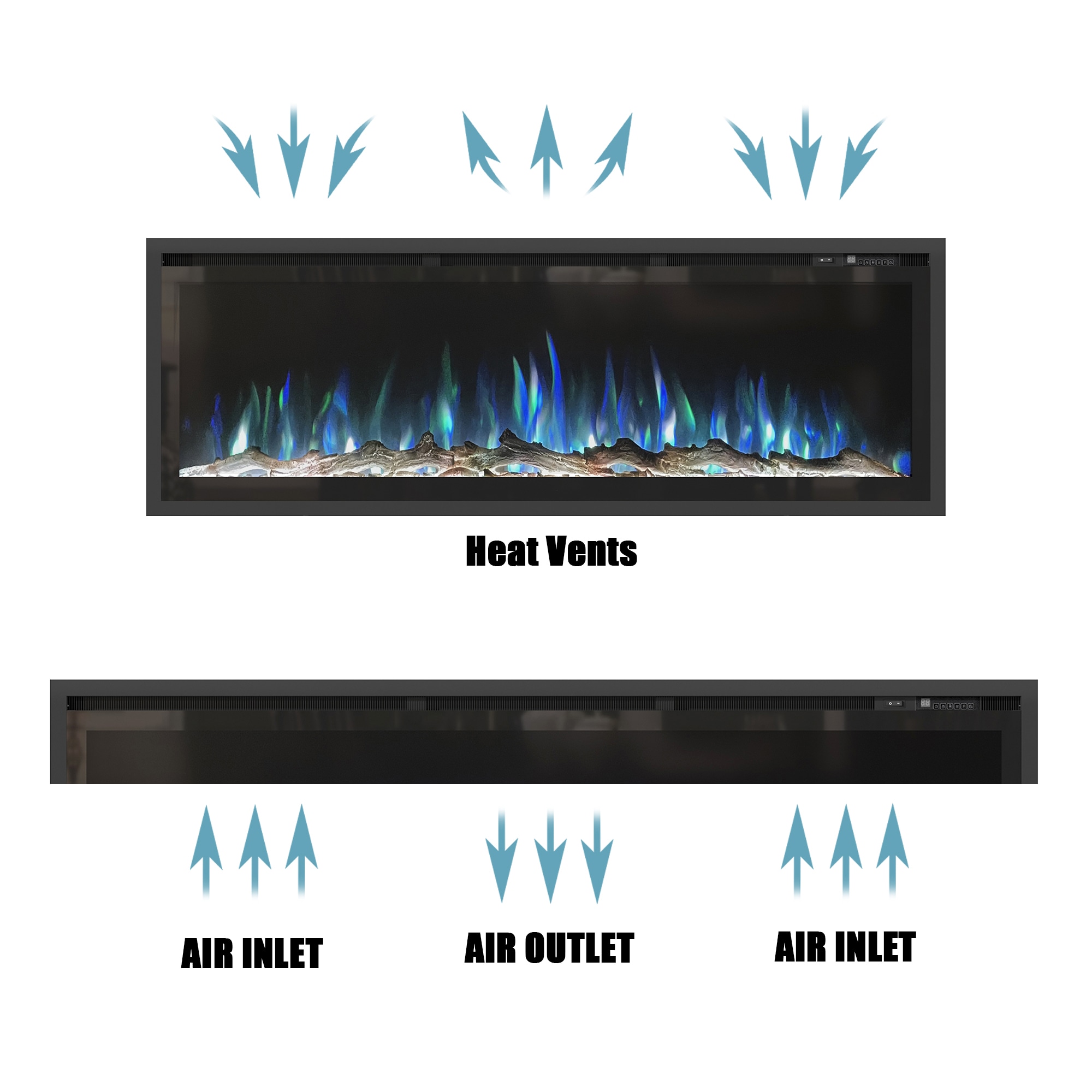 Mondawe OR-M6850B-TR Electric-Fireplaces - View #4
