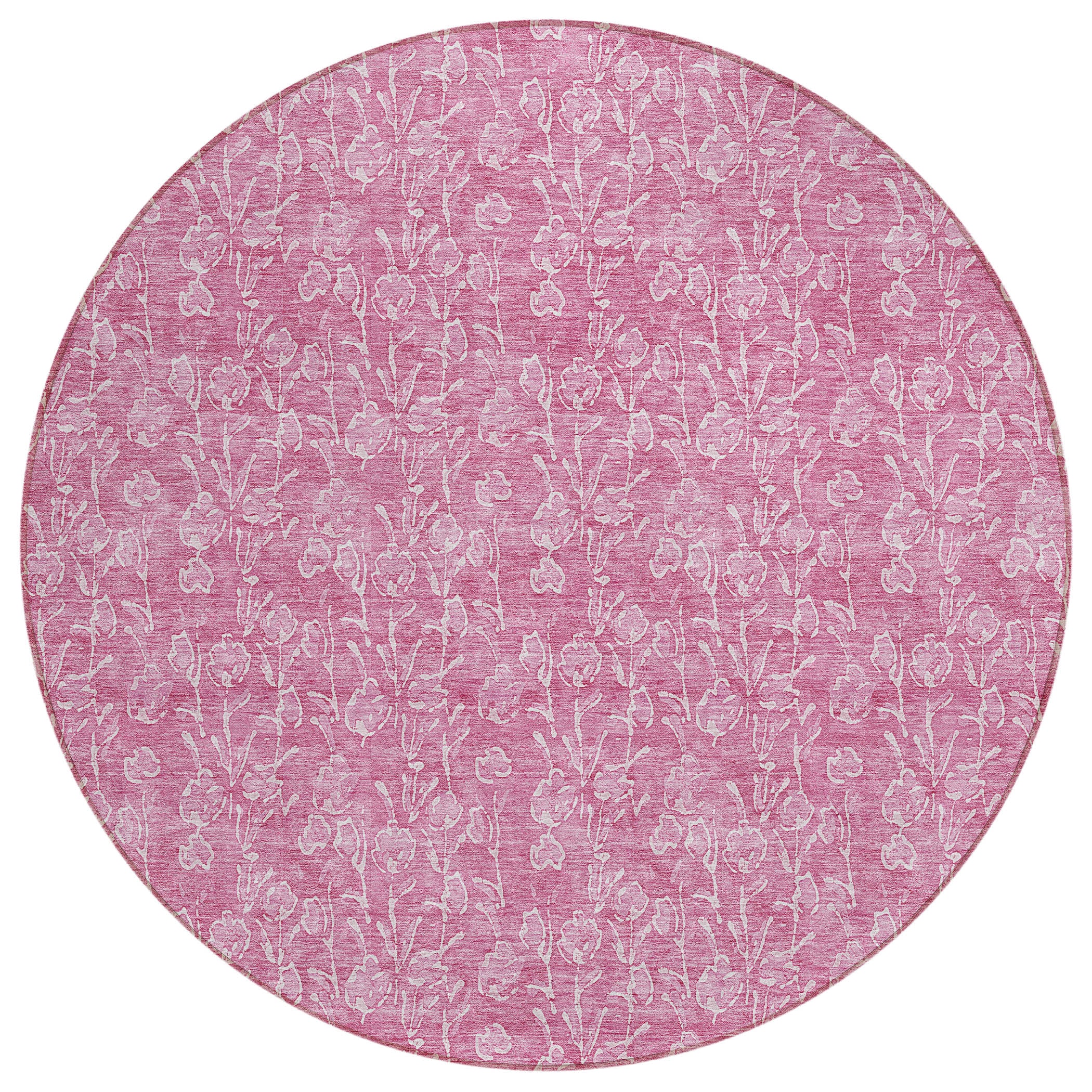 Addison Rugs ACN691BL8RO Chantille ACN691BL 8 x 8 (ft) Polyester Blush Round Indoor/Outdoor Geometric Machine washable Area rug