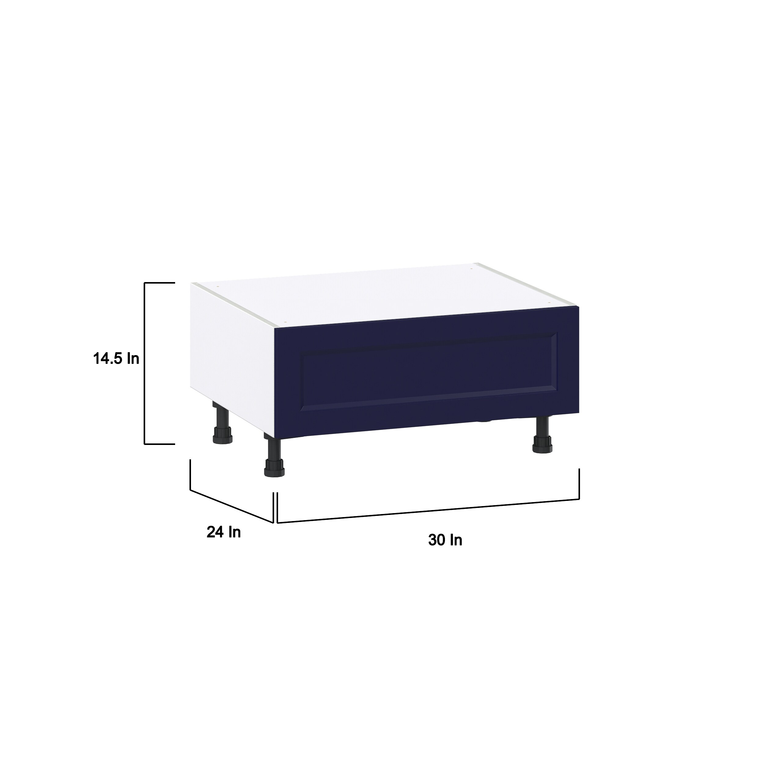 Hugo&Borg Lorette 30-in W x 14.5-in H x 24-in D Navy Blue 1-Drawer Base Fully Assembled Cabinet
