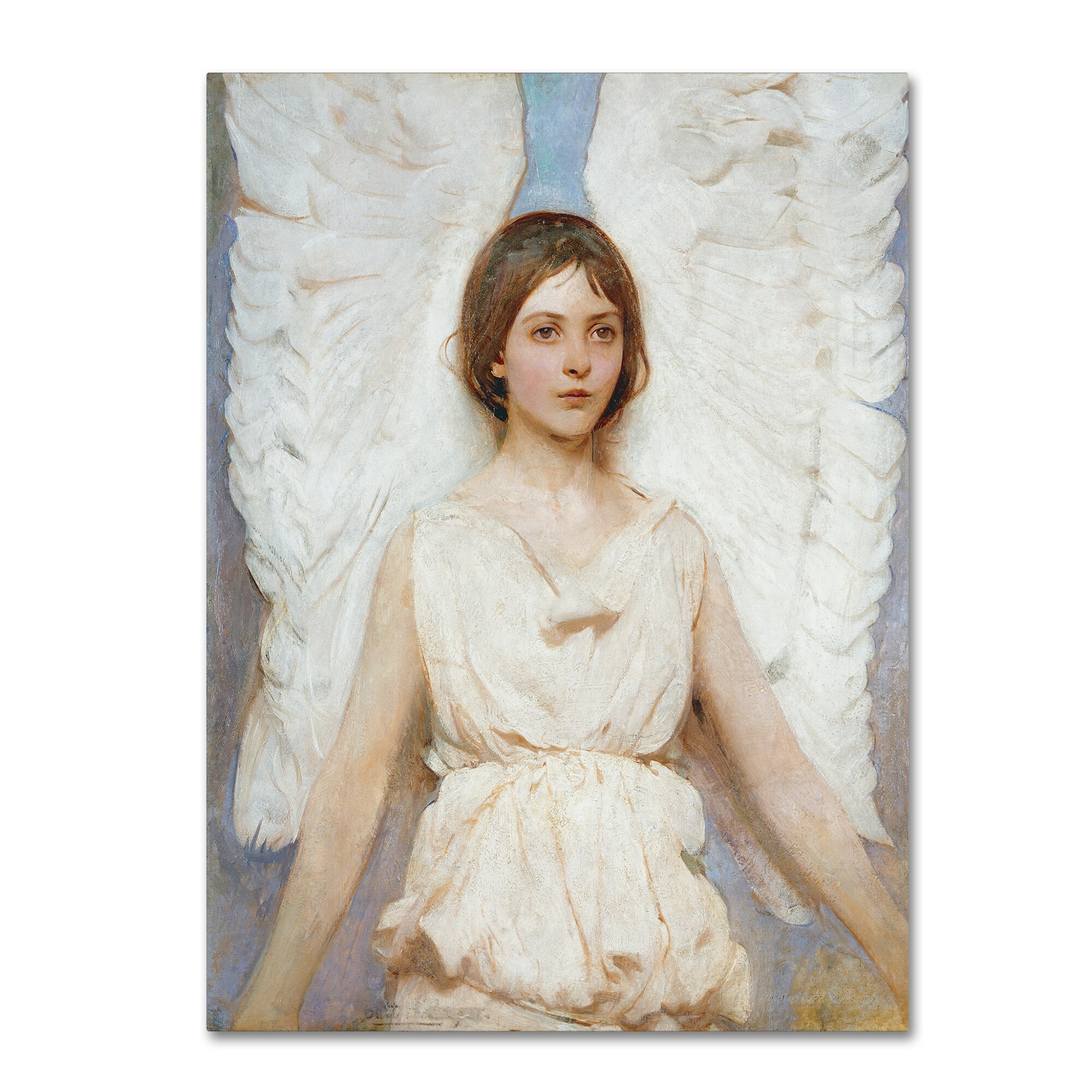 Trademark Fine Art ALI10084-C1824GG Abbott Handerson Thayer "Angel" 18X24 Canvas Art Abbott Handerson Thayer Framed 24-in H x 18-in W People Print on Canvas