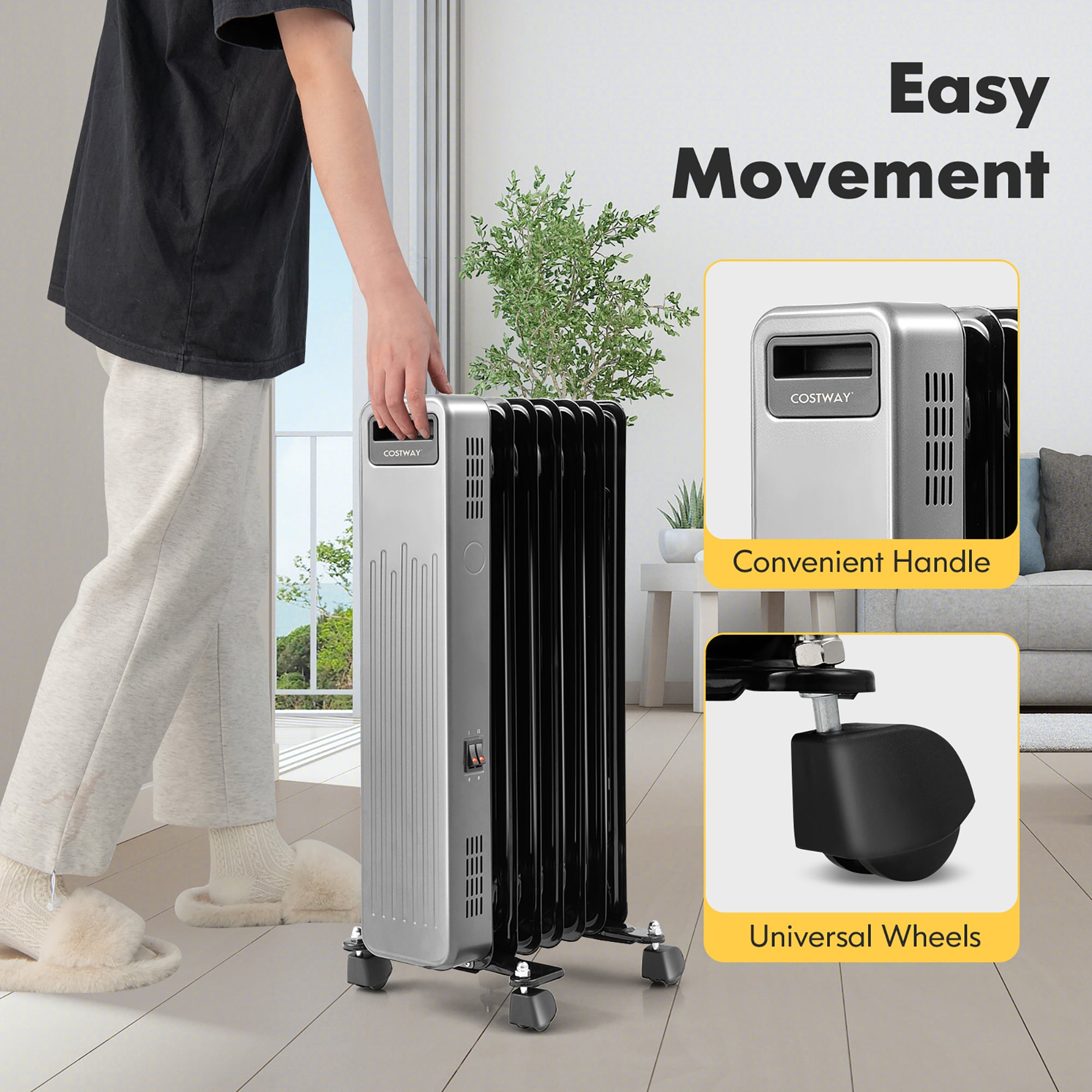 Goplus EP25438US-BK Portable-Electric-Heat - View #7