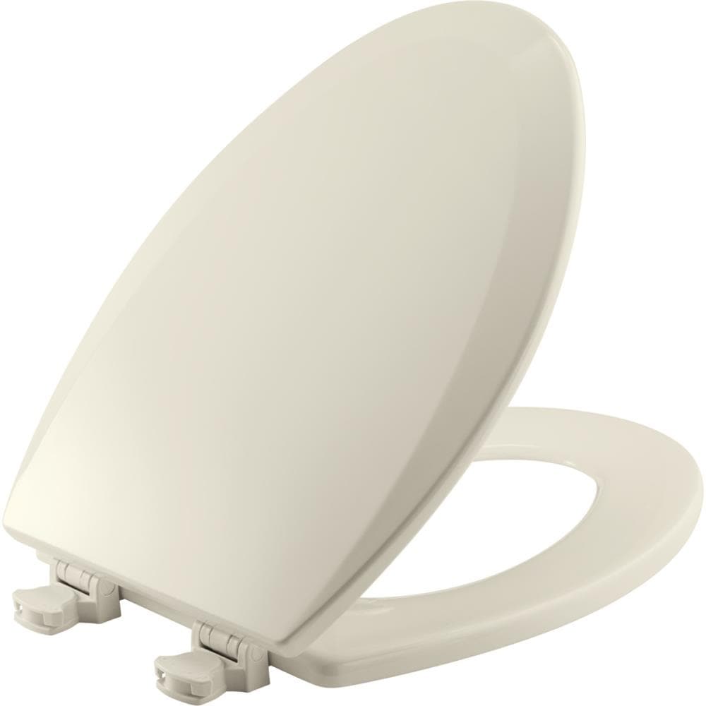 Church Easy Clean Wood Biscuit Elongated Toilet Seat at