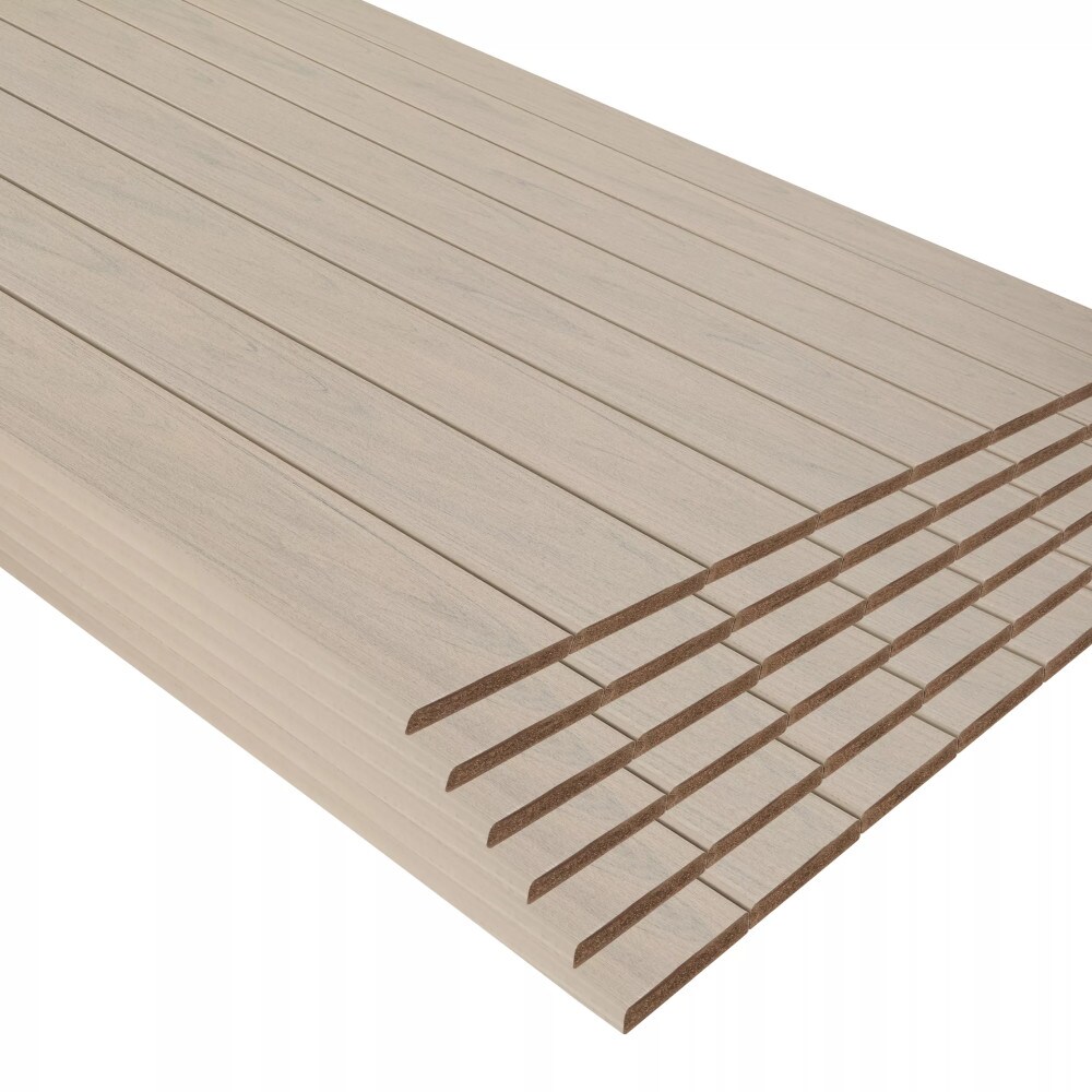 Trex SF010620TLS48 Transcend Lineage 1-in x 6-in x 20-ft Salt Flat Square Composite Deck board 48 -Pack