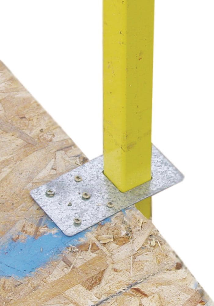Guardian Fall Protection 15159 Metal Guardrail, Galvanized Steel, Silver, Easy to Install, Reusable, Small Size