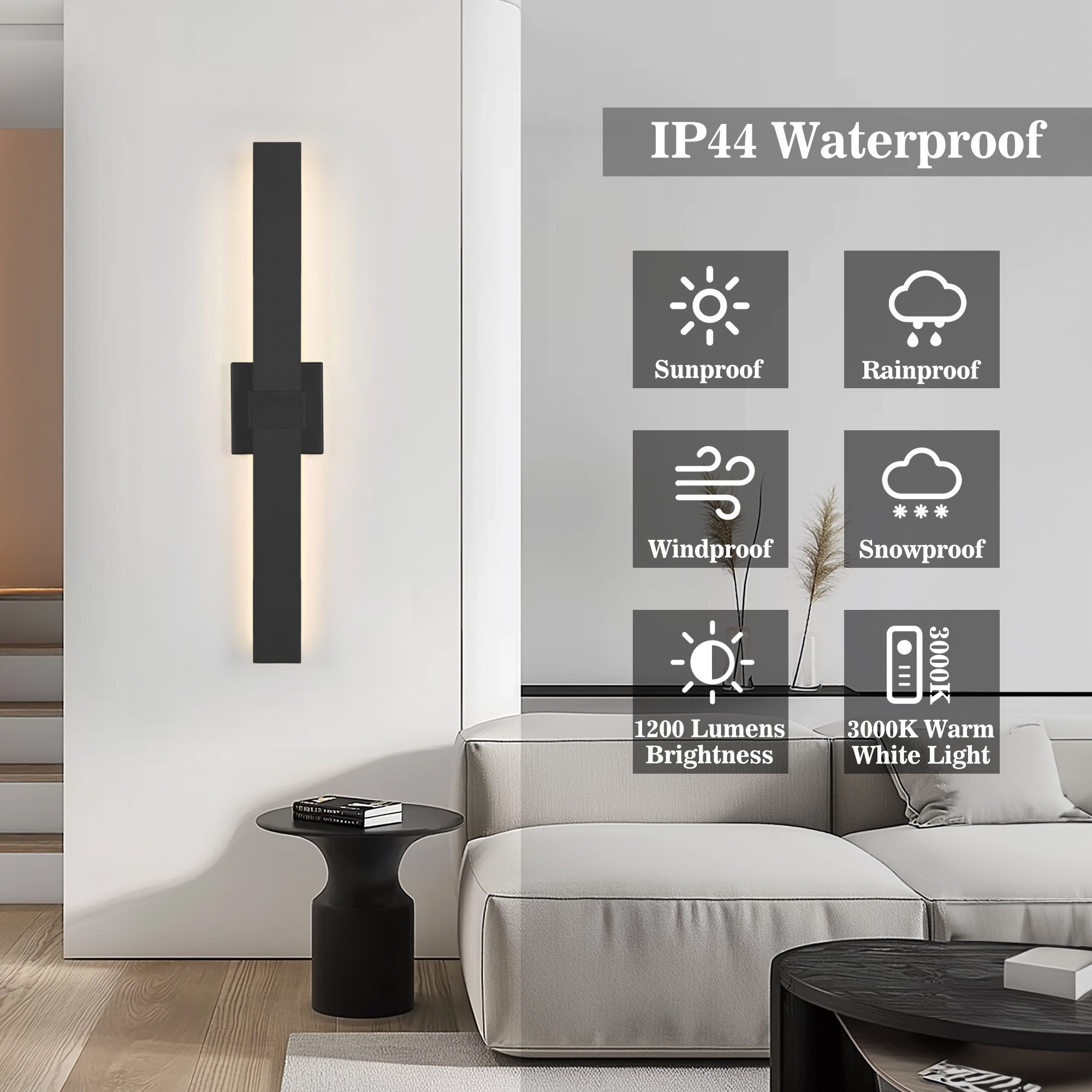 LamQee 06FTL0276CBK Outdoor-Wall-Lighting - View #5