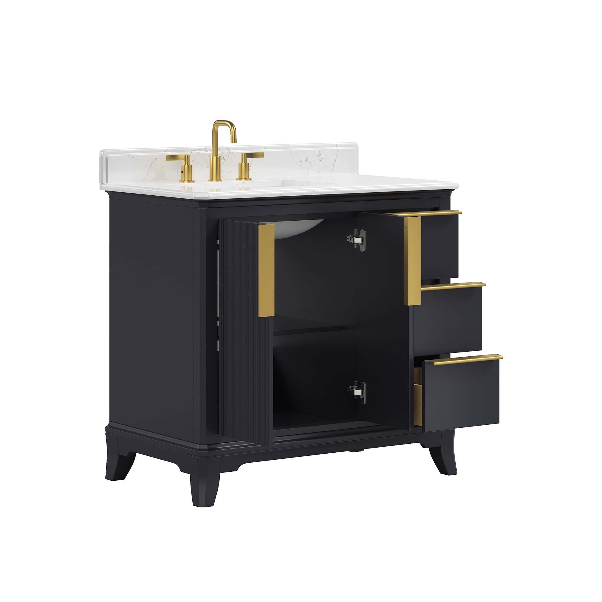 DELUXE LIVING V24022-36NB Bath-Vanity-Combo - View #4