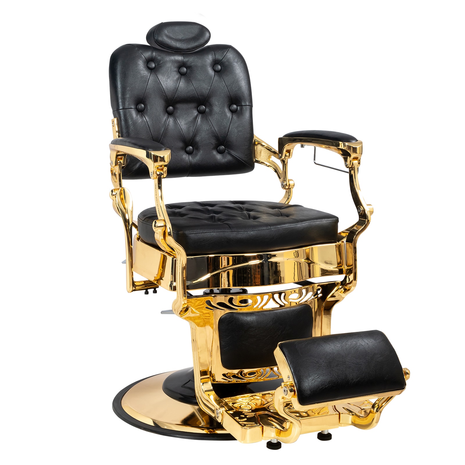 Outopee LO1G59000705+706 Set of 2 Black Contemporary Ergonomic Adjustable Height Swivel Faux Leather Desk Chair