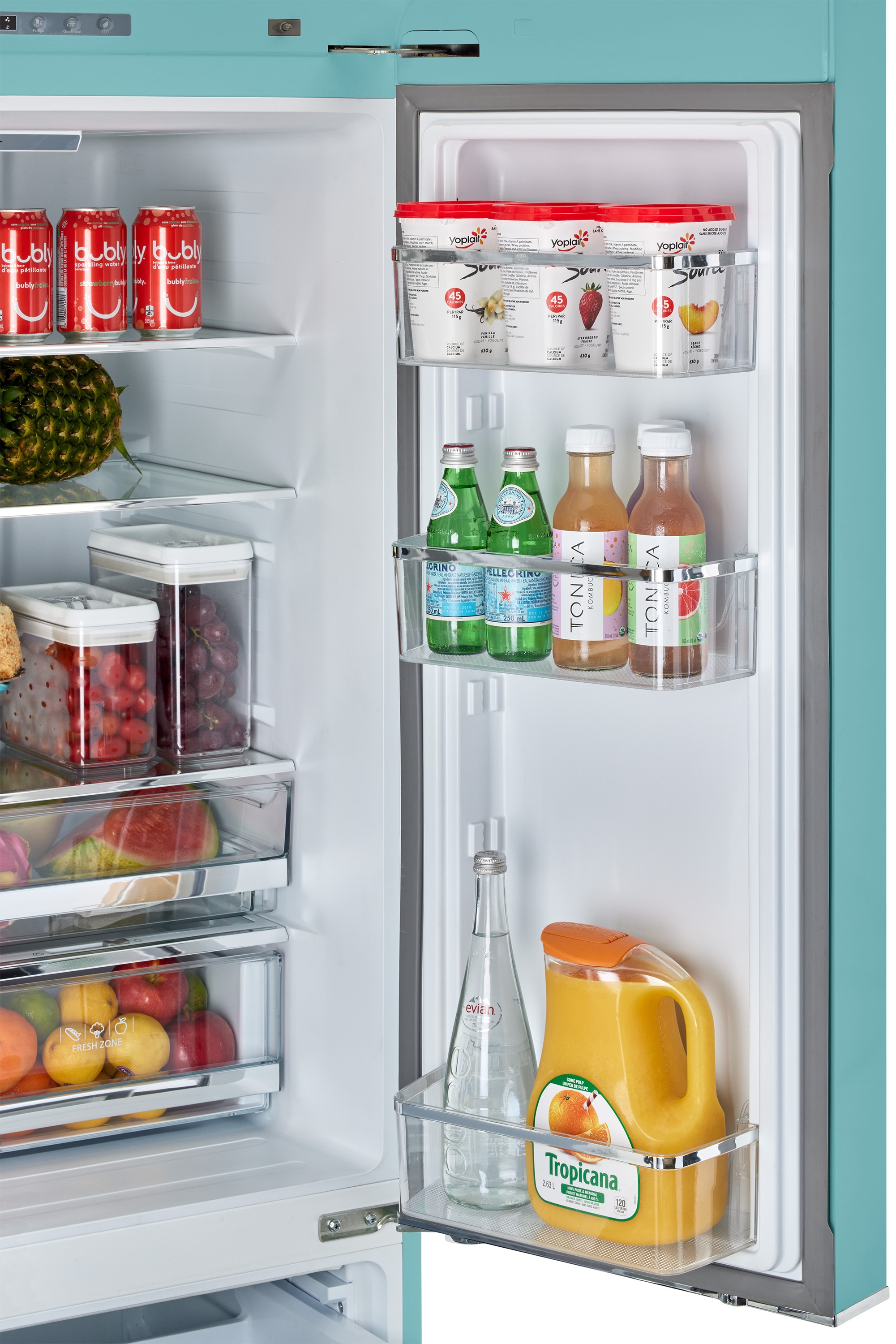 Ocean Mist Turquoise French Door Refrigerator with Ice Maker