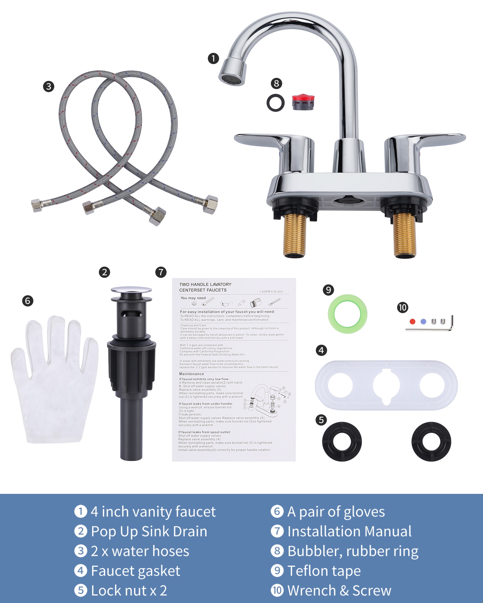 WOWOW 2321800C-LW Lavatory-Faucets - View #7
