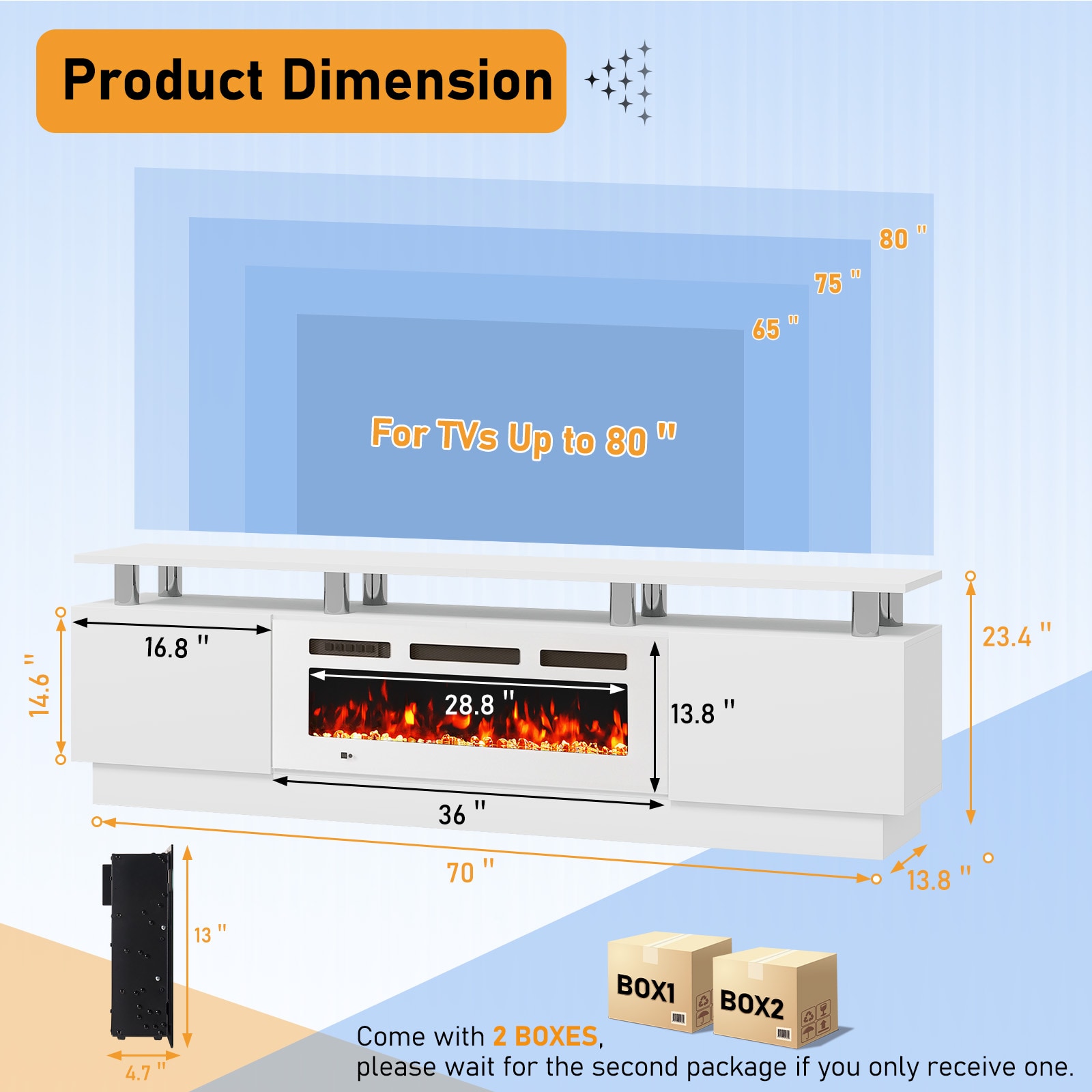 Bapipro TE31A14WW Electric-Fireplaces - View #6