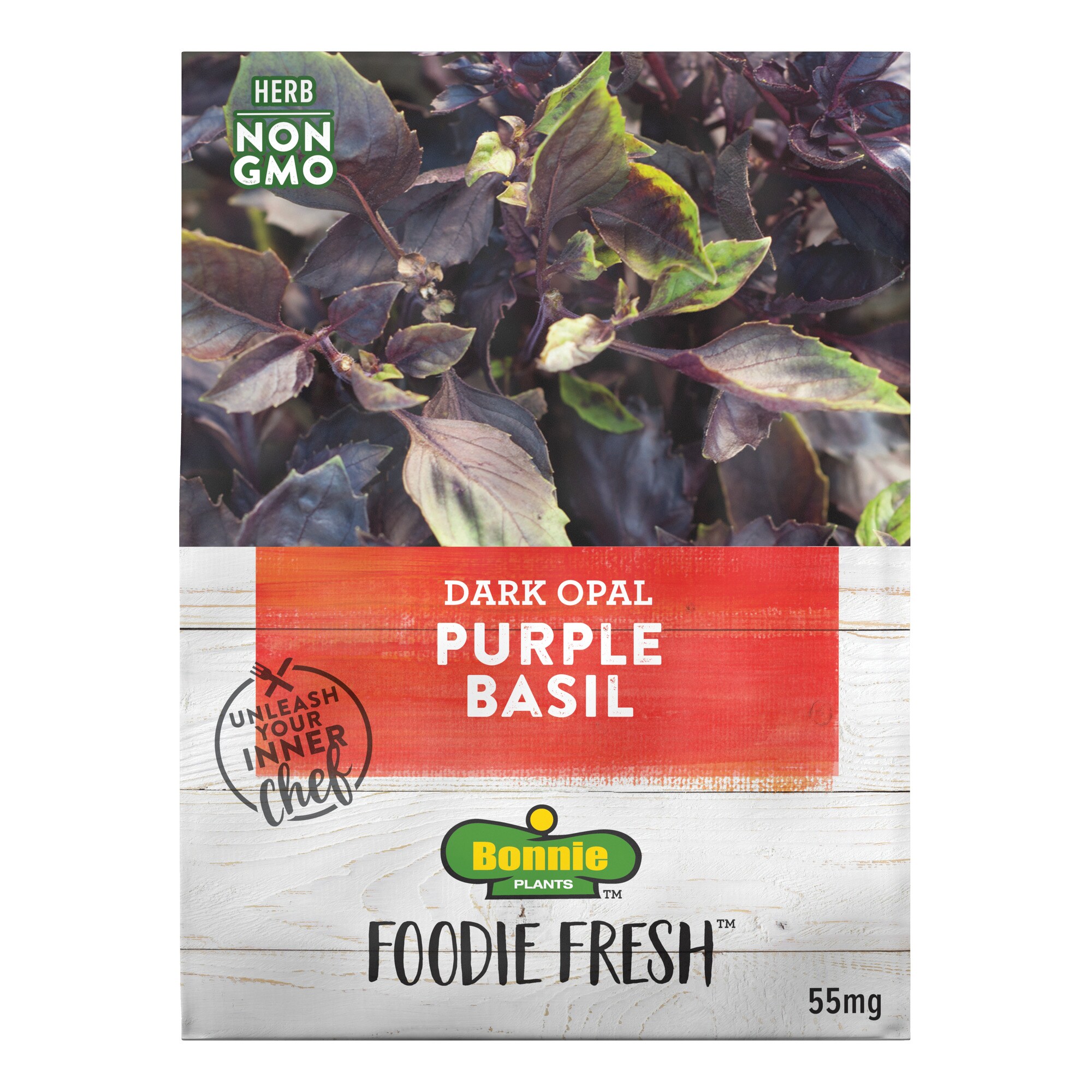 Bonnie Plants Foodie Fresh 55 Milli Gram Purple Basil Seed Packet