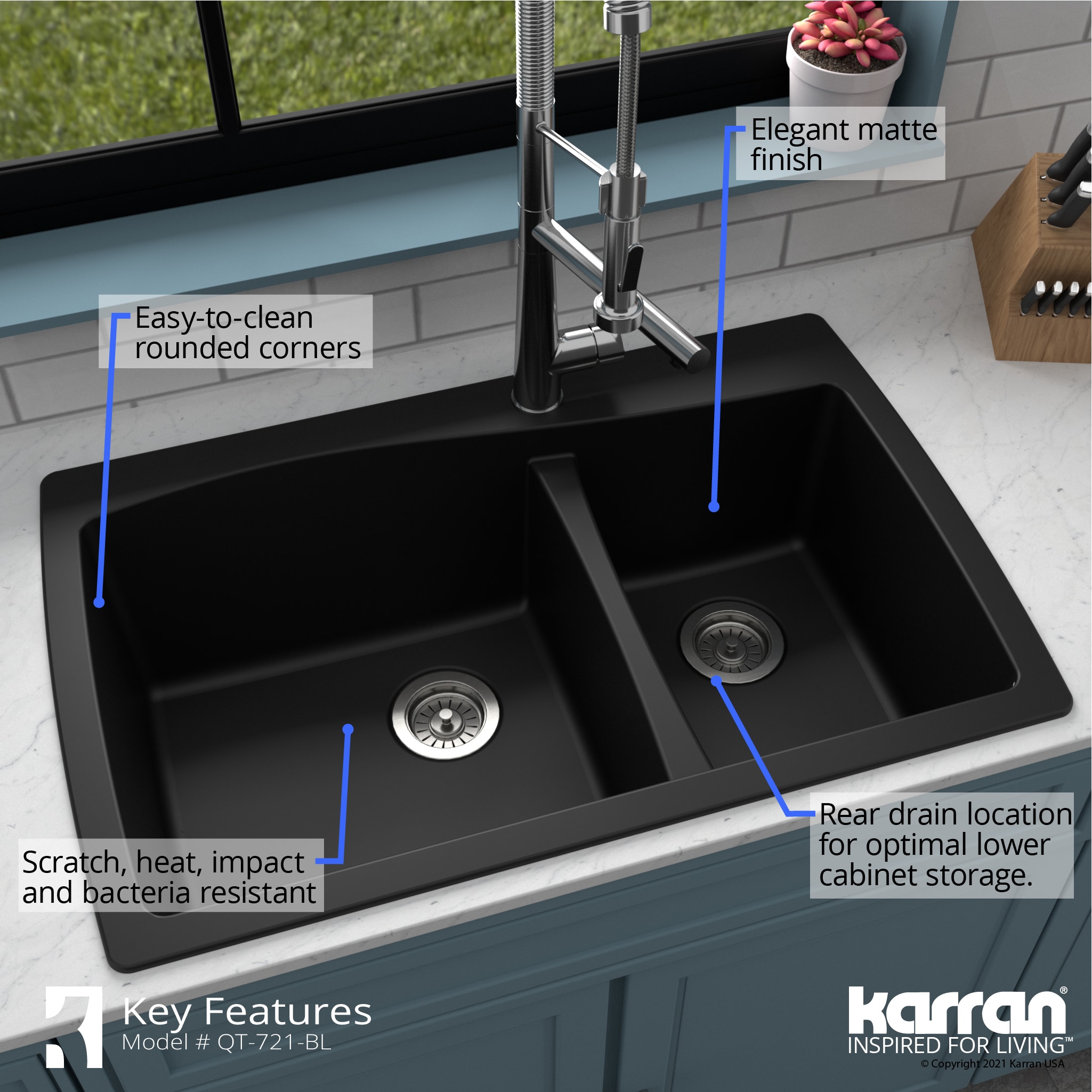 Karran QT-721-BL Kitchen-Sinks - View #7