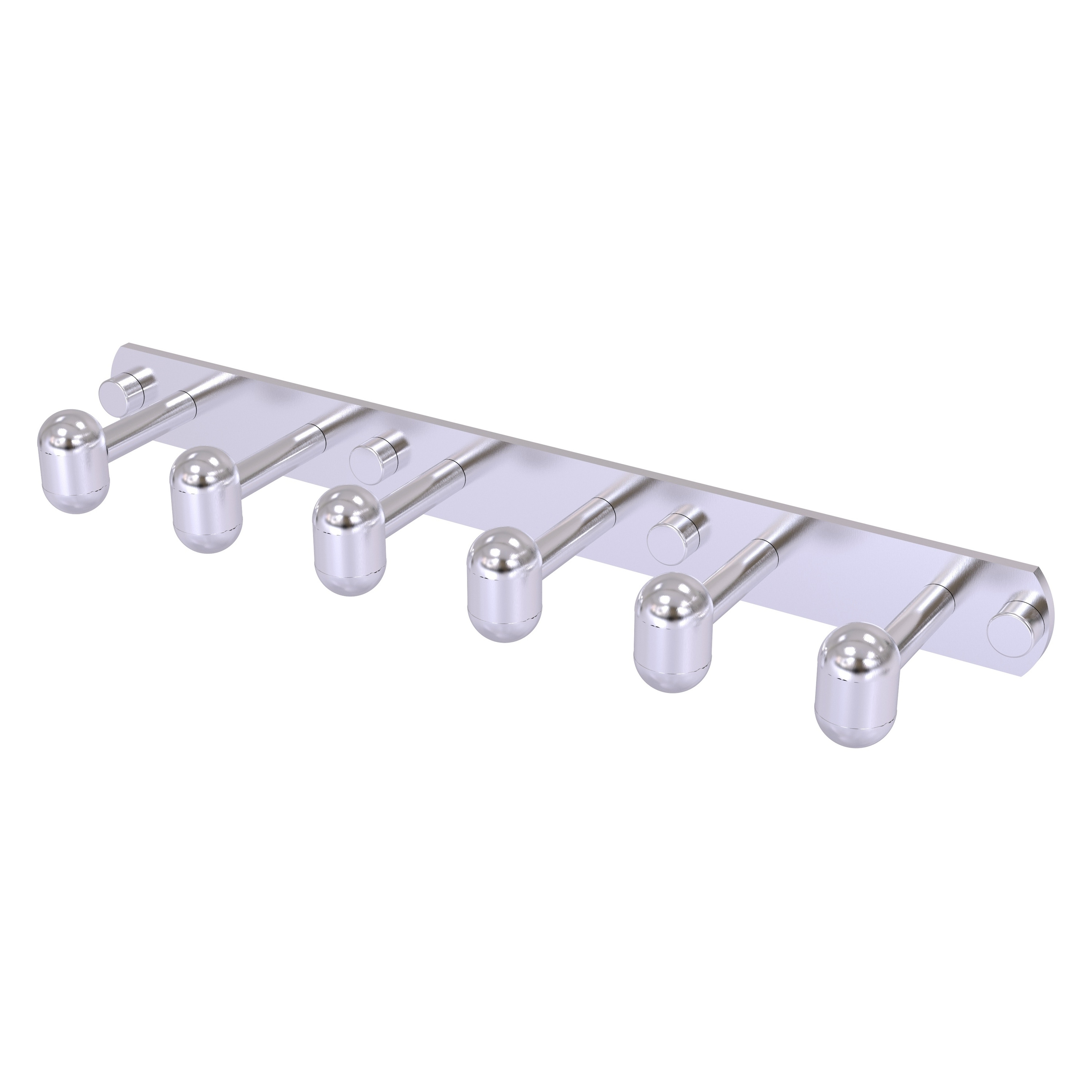 Allied Brass TA-20-6-SCH Tango Satin Chrome 6 -Hook Wall mount Towel Hook