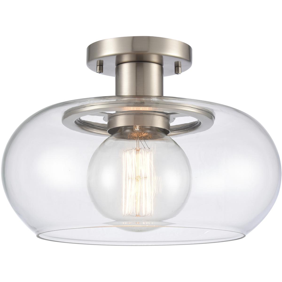 Atlas Lighting and Home  CL11876-NK Clement Semi-Flush Mount Antique Nickel