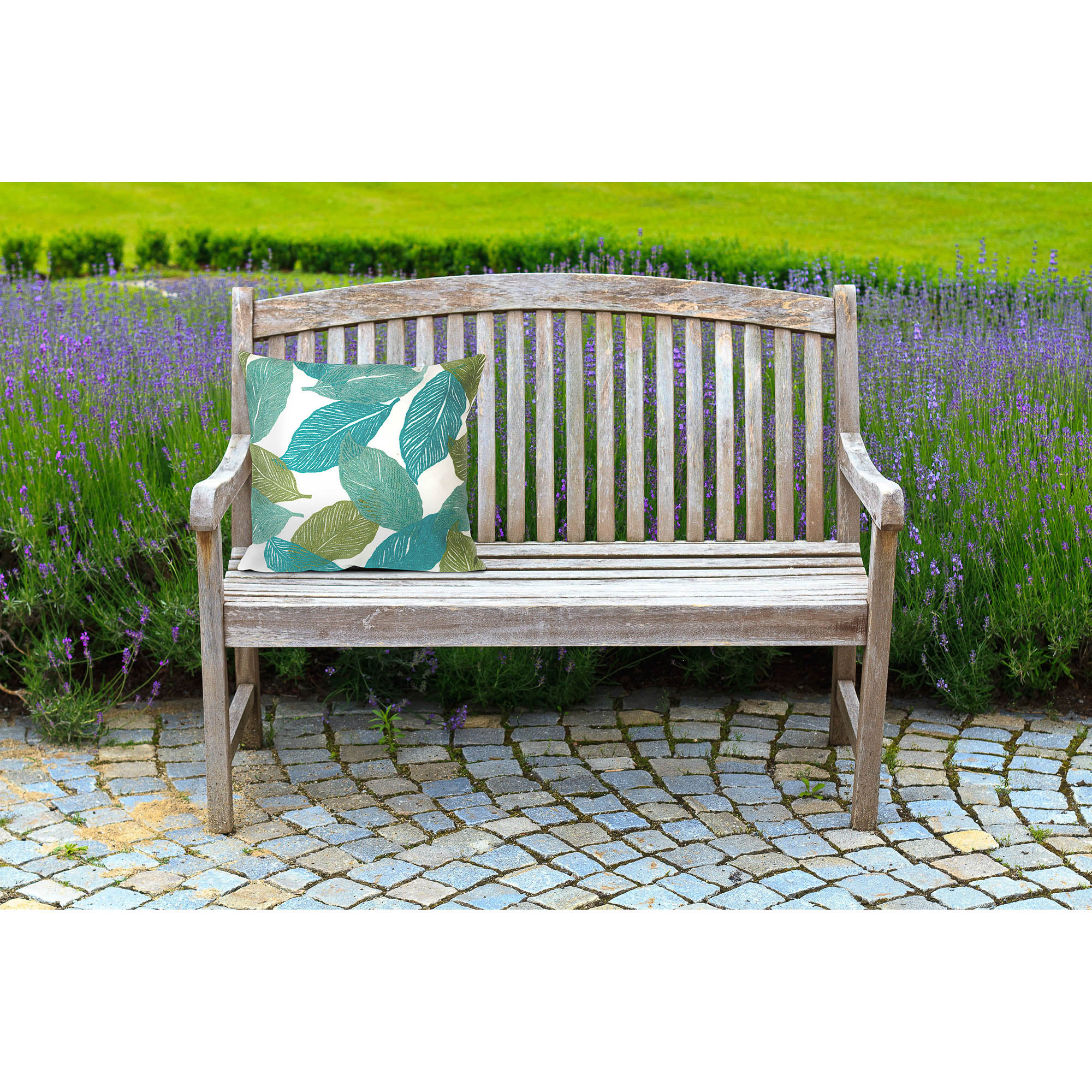 Liora Manne 7SA2S405104 Visions I 20-in x 20-in Aqua Square Indoor Decorative Pillow