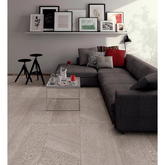 MULIA TILE Balance Grey 6-in x 6-in Porcelain Tile Sample MULIA TILE Balance Grey 6-in x 6-in Porcelain Tile Sample