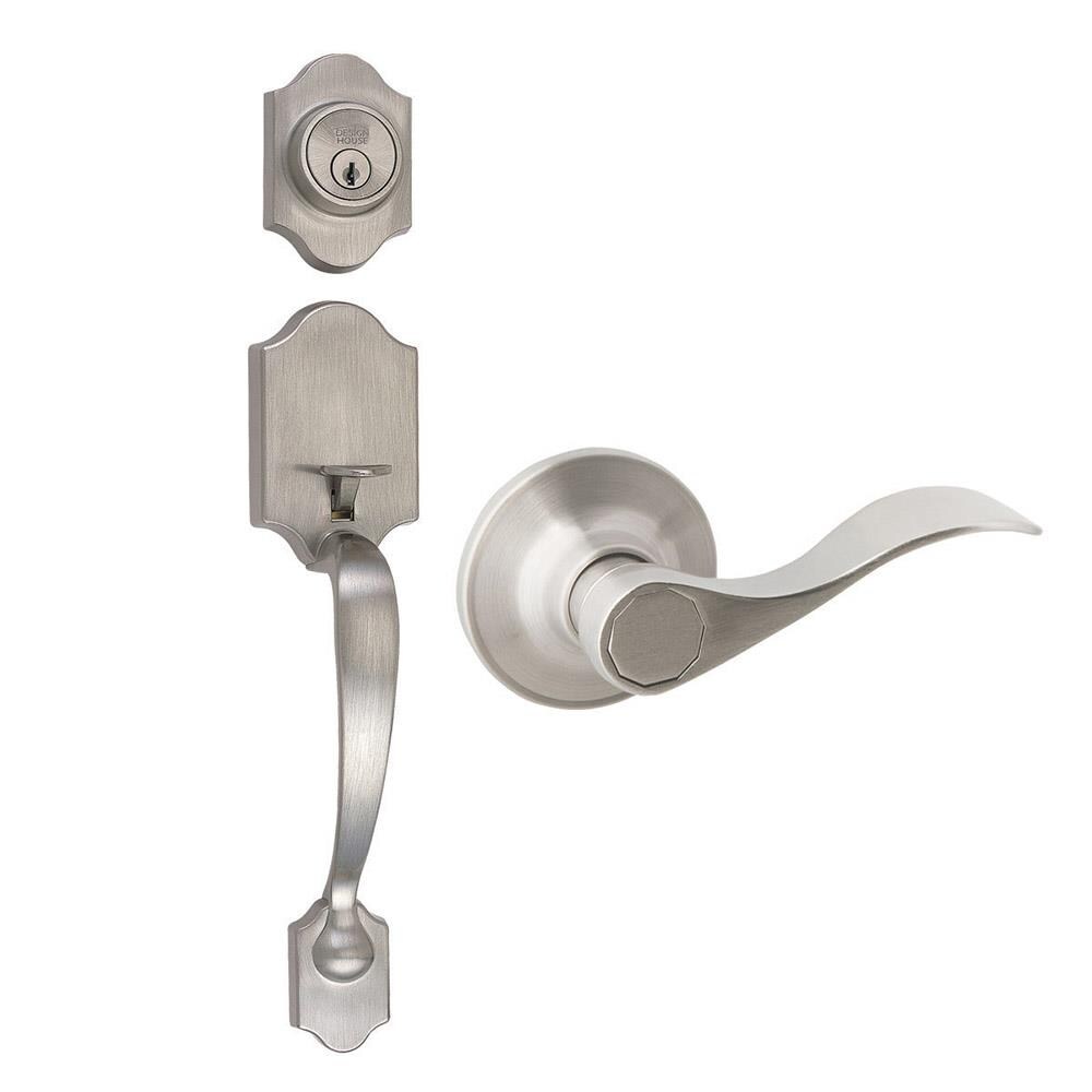 Design House Sussex Satin Nickel Single-Cylinder Deadbolt Keyed Entry ...