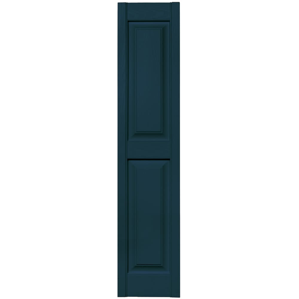 Vantage V4711255166 12-in W x 55.125-in H Indigo Blue Raised panel Exterior Shutters ( 1 -Pack )