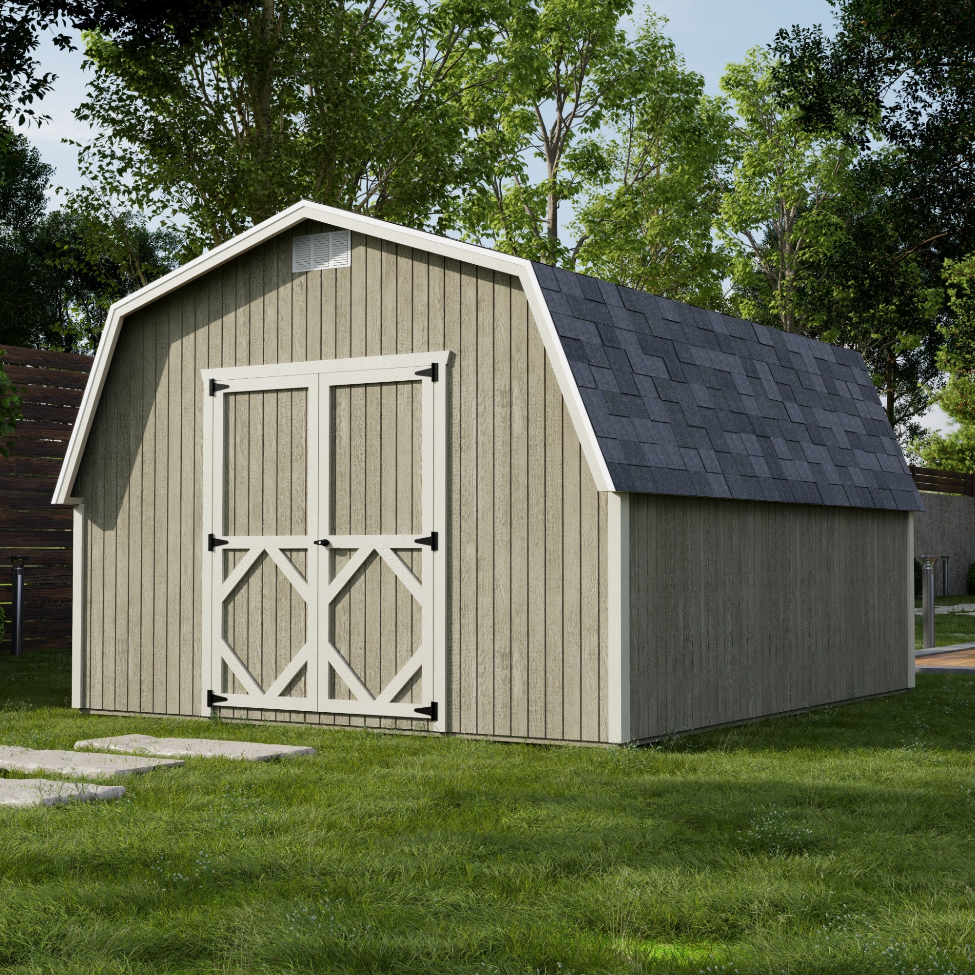 Little Cottage Co 12X14 CGB-4-PC Wood-Storage-Buildings - View #2