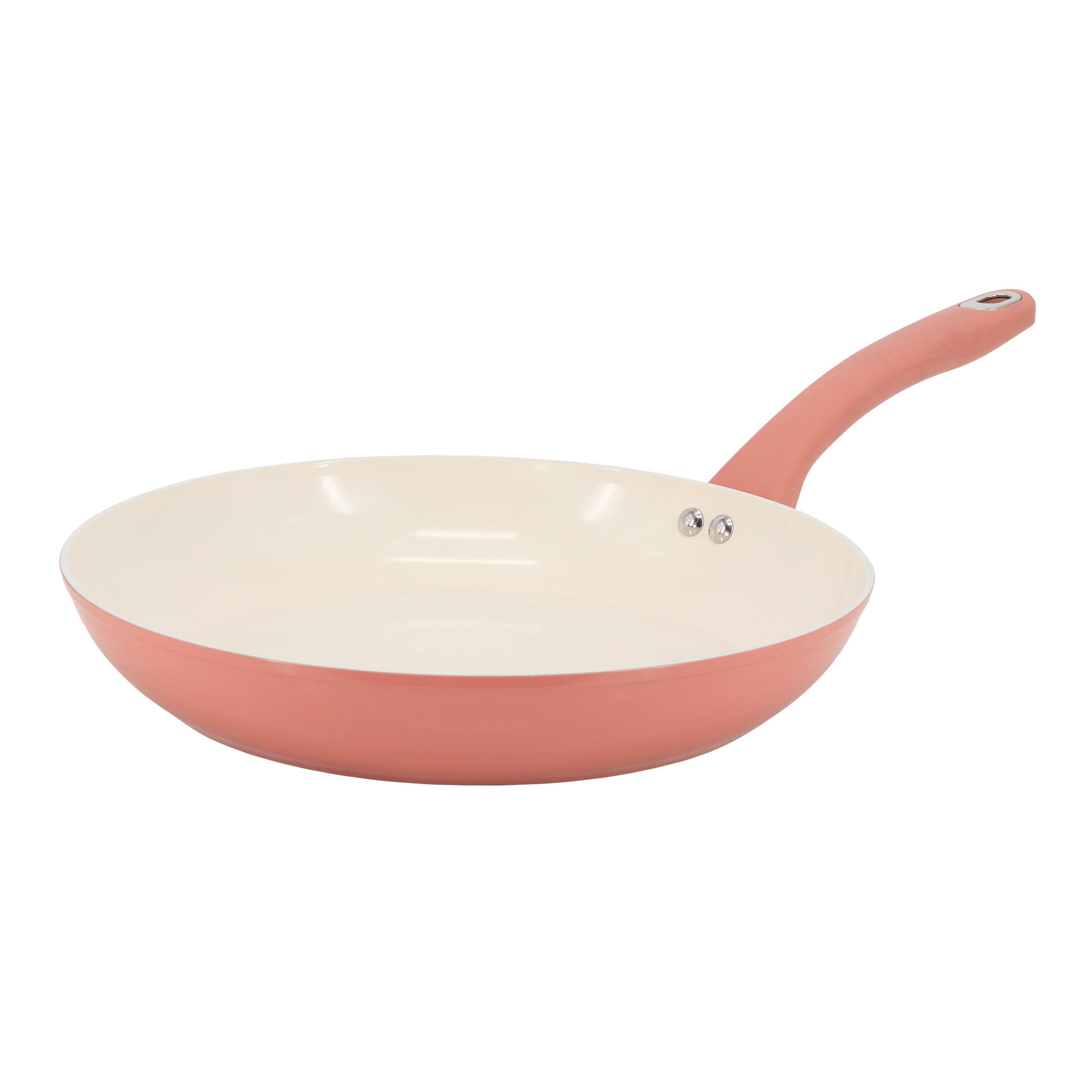 Martha Stewart  Everyday Rexford 9.5 Inch Ceramic Nonstick Aluminum Frying Pan in Coral