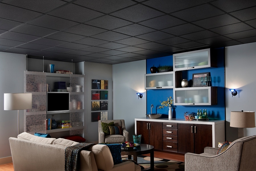 Drop Ceiling Tiles Black