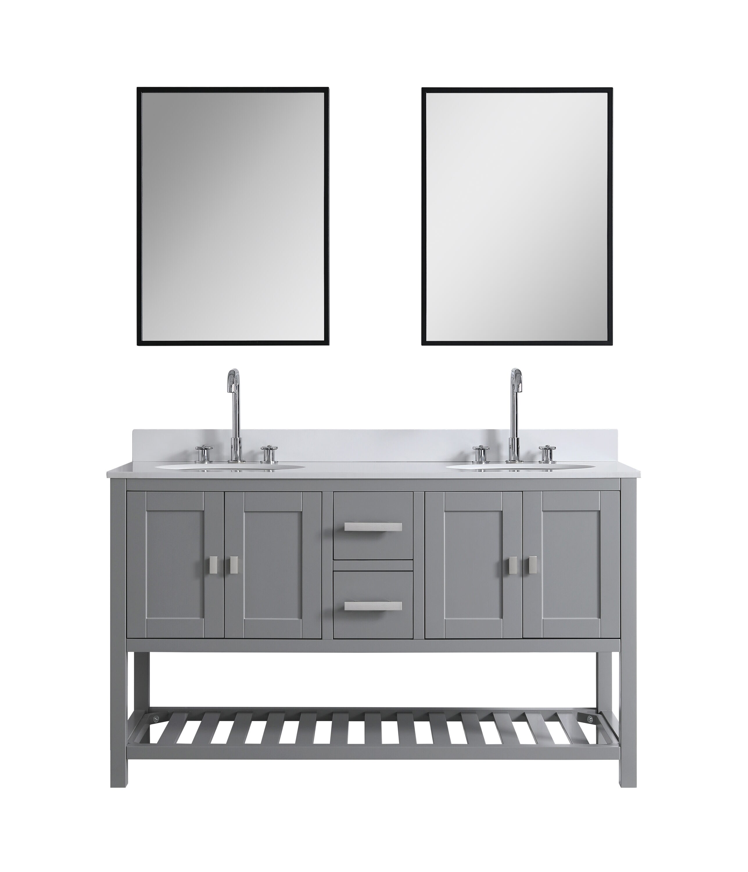 Design Element DEC055-60-GY-CB vanities - View #2