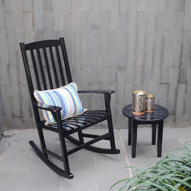 Cambridge Casual Thames Black Wood, Black Wooden Outdoor Rocking Chairs