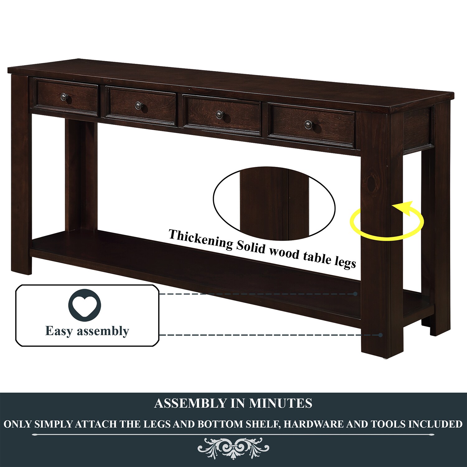 SINOFURN SYA020147WT Console-Sofa-Tables - View #10