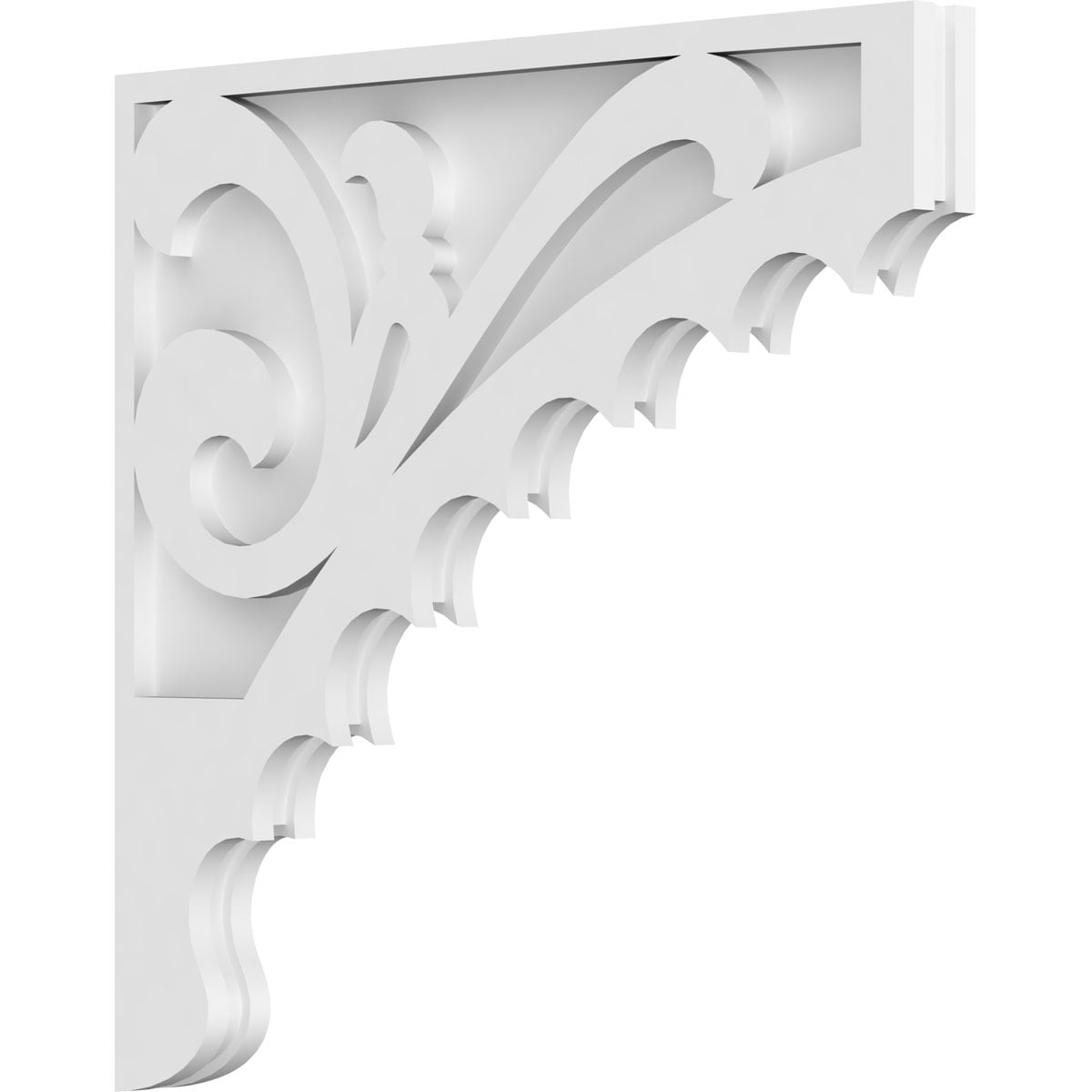 Ekena Millwork CORP01X22X22GE 1.875-in x 22-in x 22-in Genova Unfinished White PVC Paintable Corbel