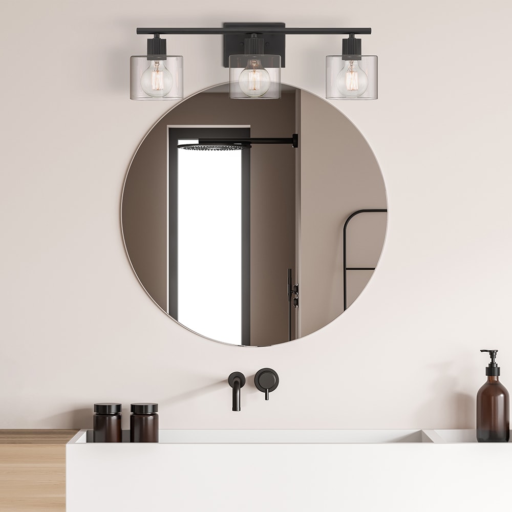 Designers Fountain D285M-3B-MB Vibrato 24-in 3 -Light Matte Black Transitional Vanity light