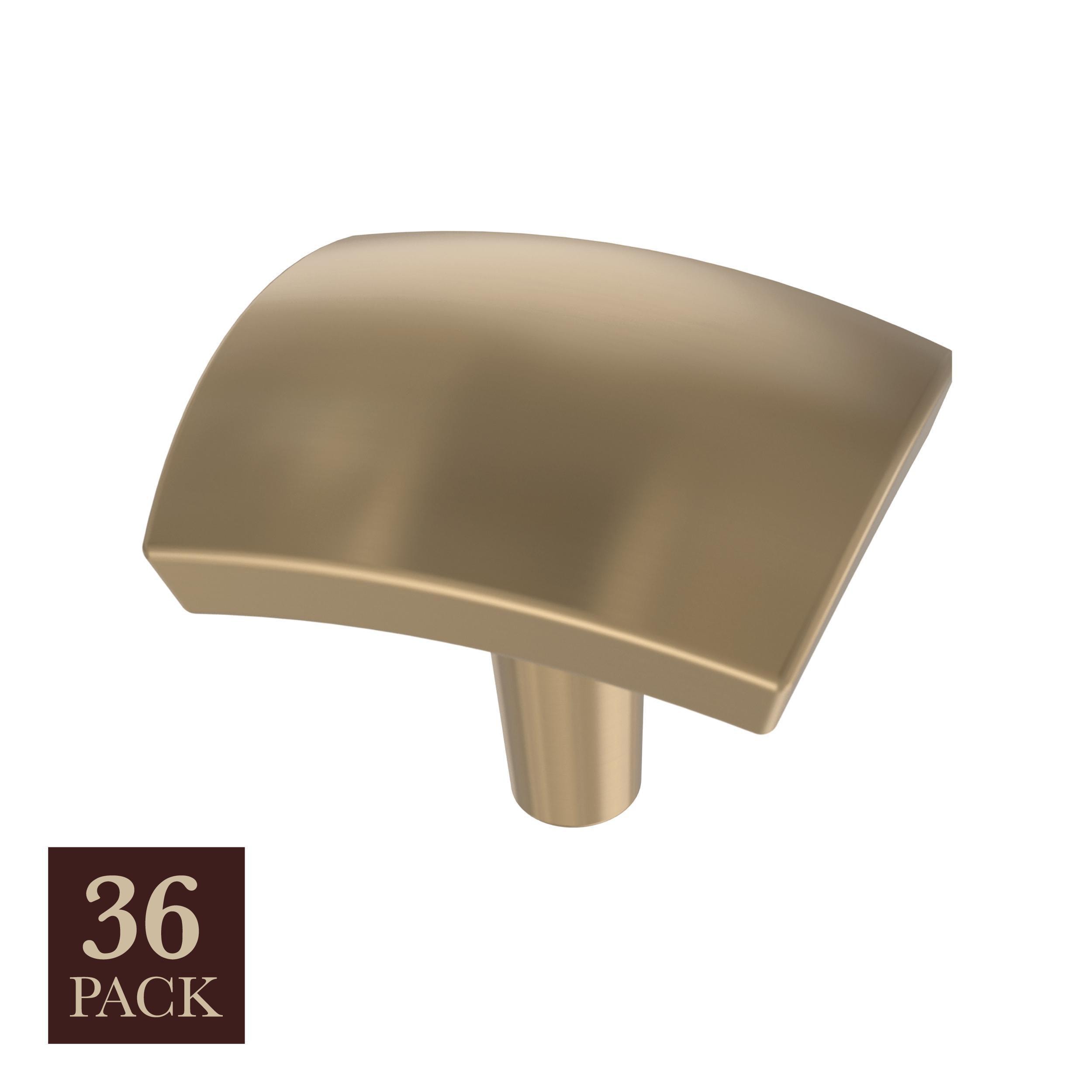 allen + roth P37370W-CZ-K3 Amelia 1-7/16-in Champagne Bronze Square Modern Cabinet Knob 36 -Pack