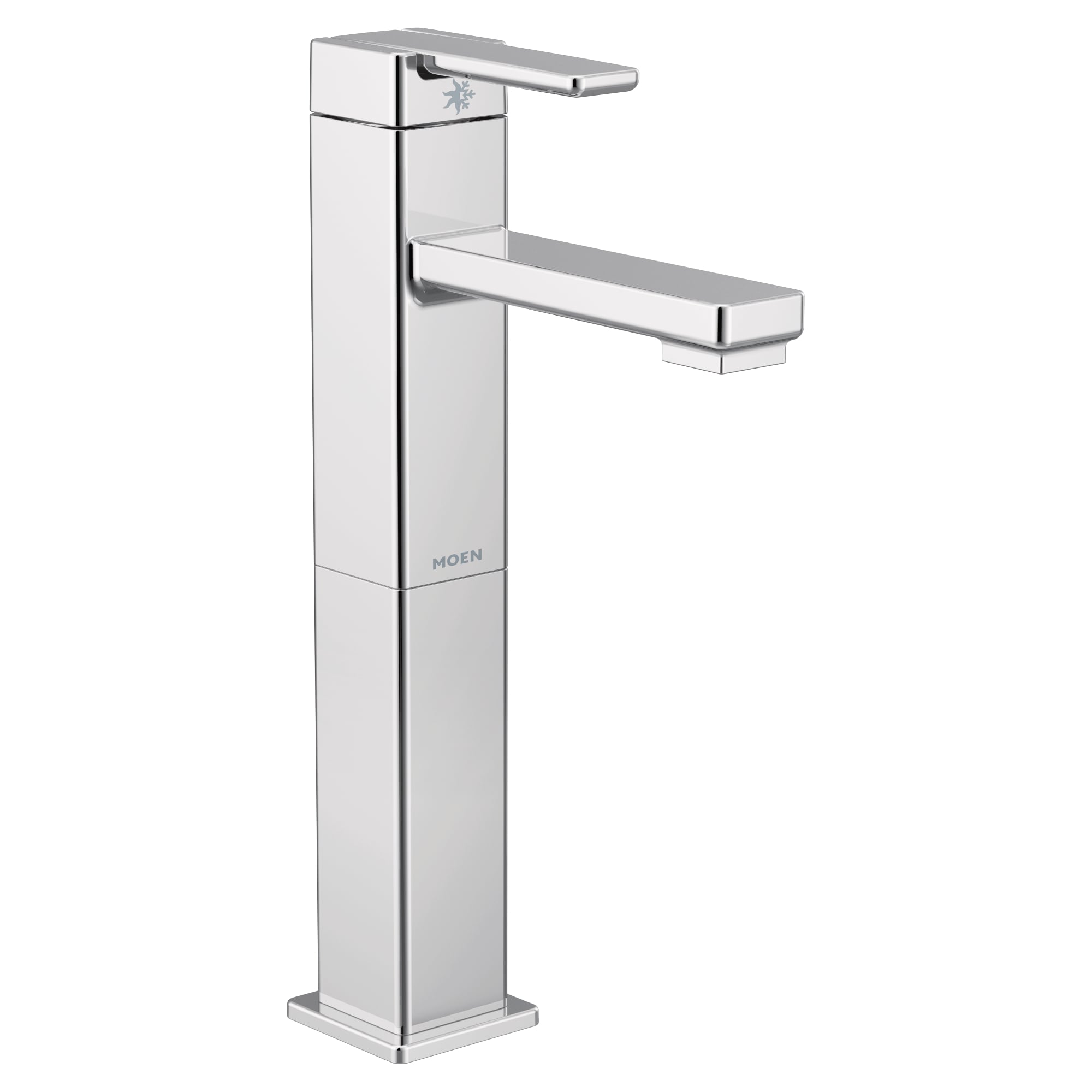 Moen S6712 90 Degree Chrome Single hole 1-handle WaterSense Low-arc Residential Handle Bathroom Sink Faucet