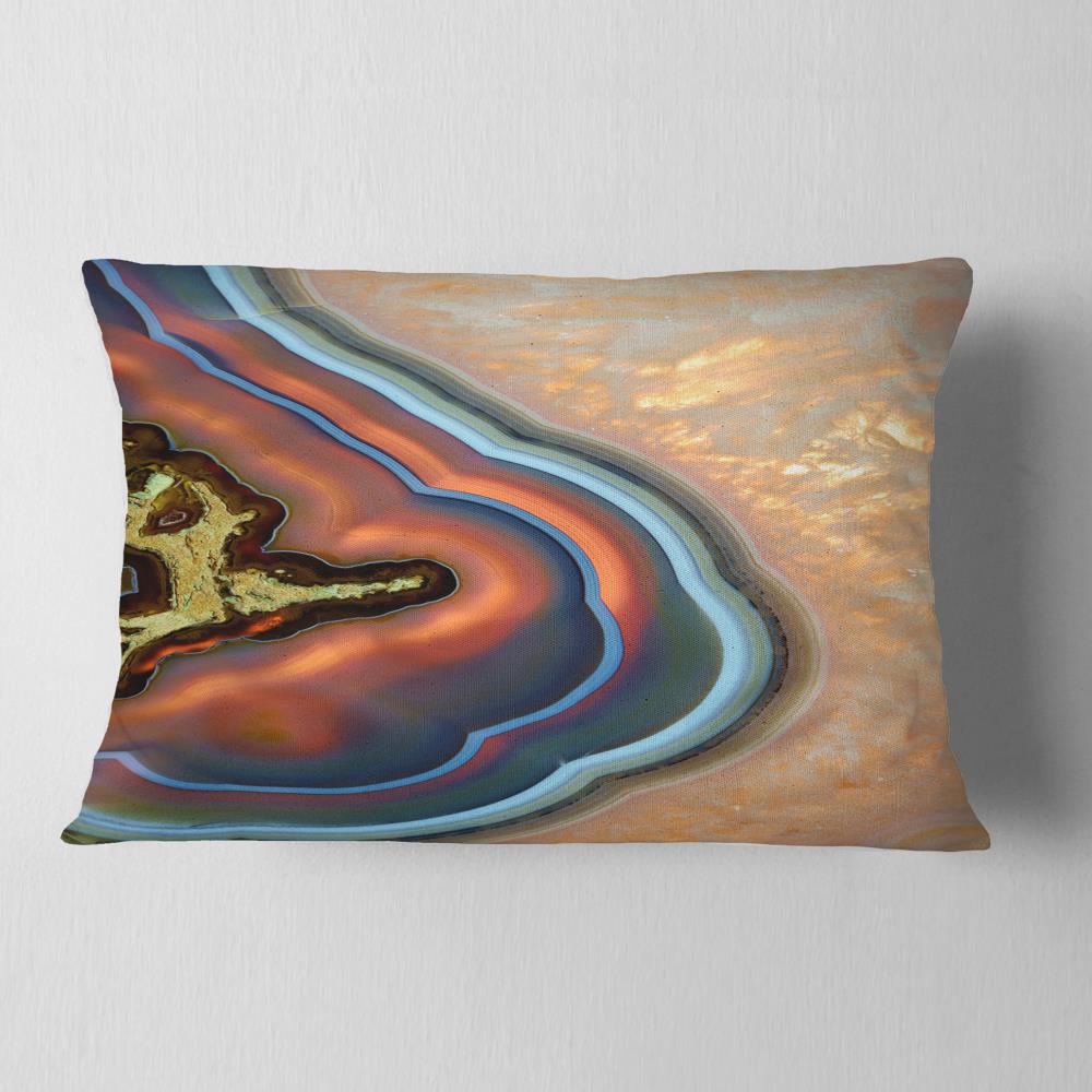 Designart CU14367-12-20 12-in x 20-in Gold Indoor Decorative Pillow