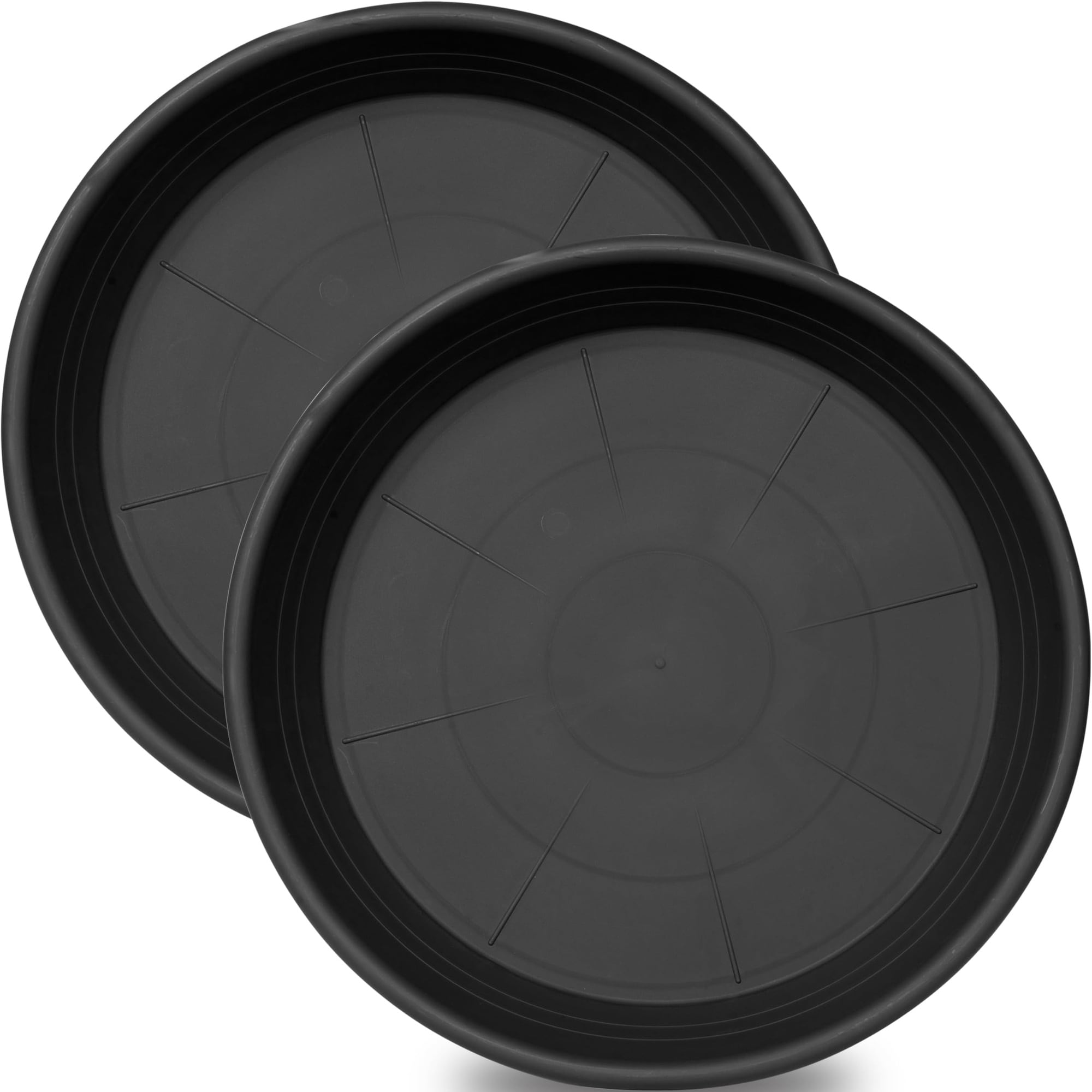 Justincity - 2 pack 16 inch plant saucer deep plastic tray for large indoor outdoor pots no hole...