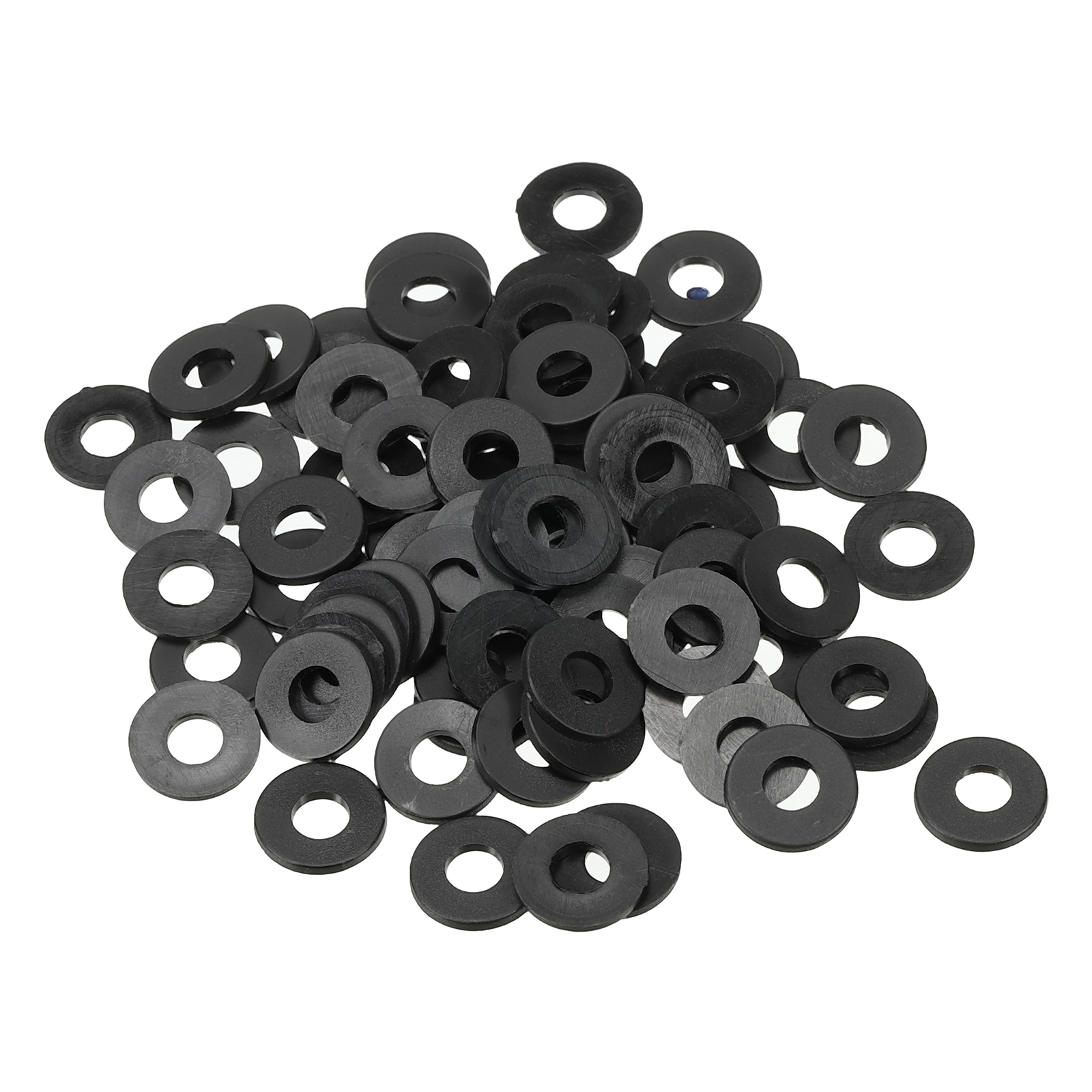 PATIKIL M4 Nylon Flat Washer 150pcs 4mm ID 10mm OD 1mm Thick Sealing Spacer Gasket Ring for Faucet Pipe Water Hose Fastener Bolt Black