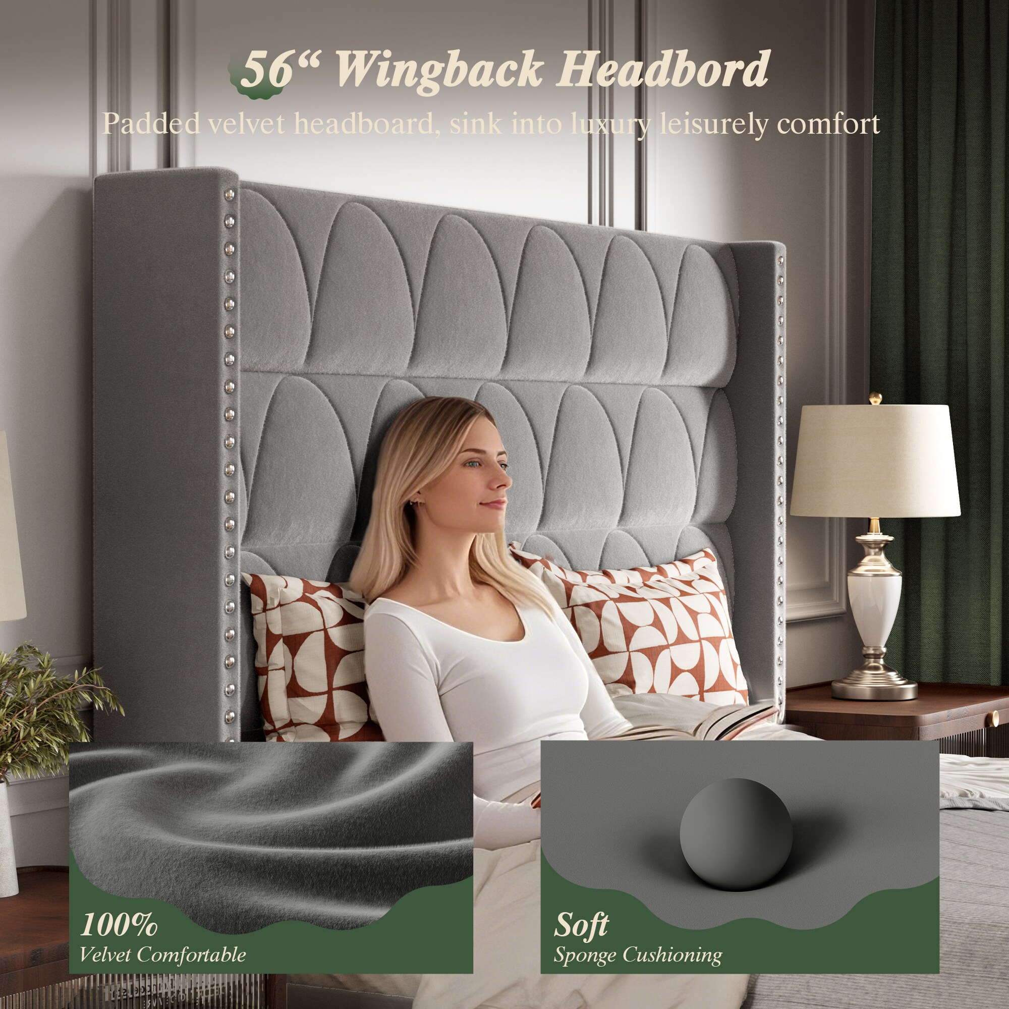 Wooakway HB02K-GY Upholstered-Headboards - View #10
