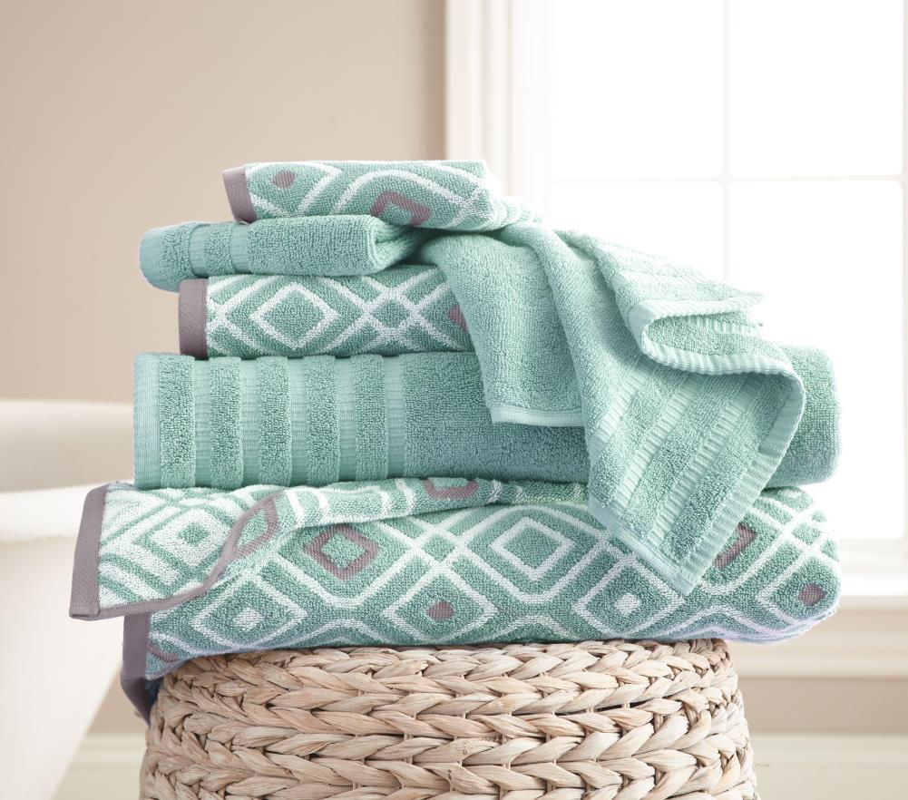 Evening Blue Organic Turkish Cotton Bath Towels, Set of 6 +