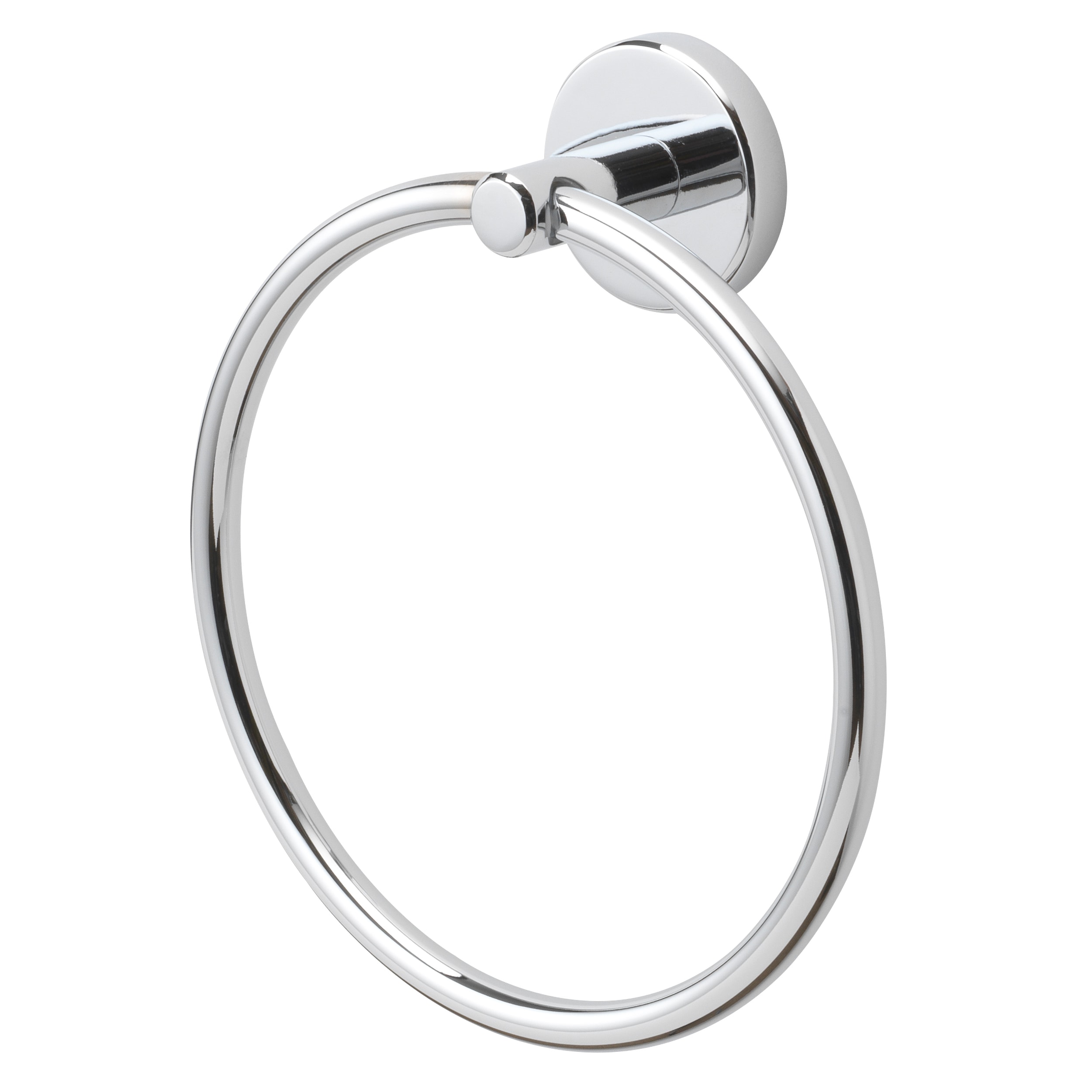 Allen + Roth Harlow Chrome Wall Mount Single Towel Ring | 166-HARTR-ARCH