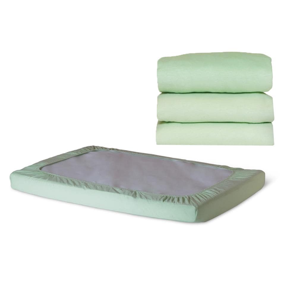 Foundations FNDFSNFMT06 Crib 400-Thread-Count Cotton Mint Bed-Sheet
