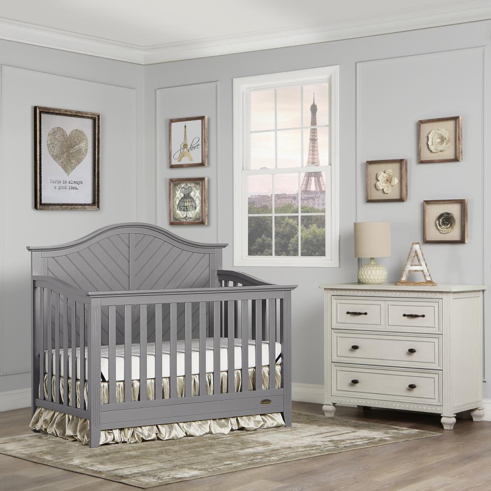 Dream On Me Skyline 5 in 1 Convertible Crib Storm Grey 