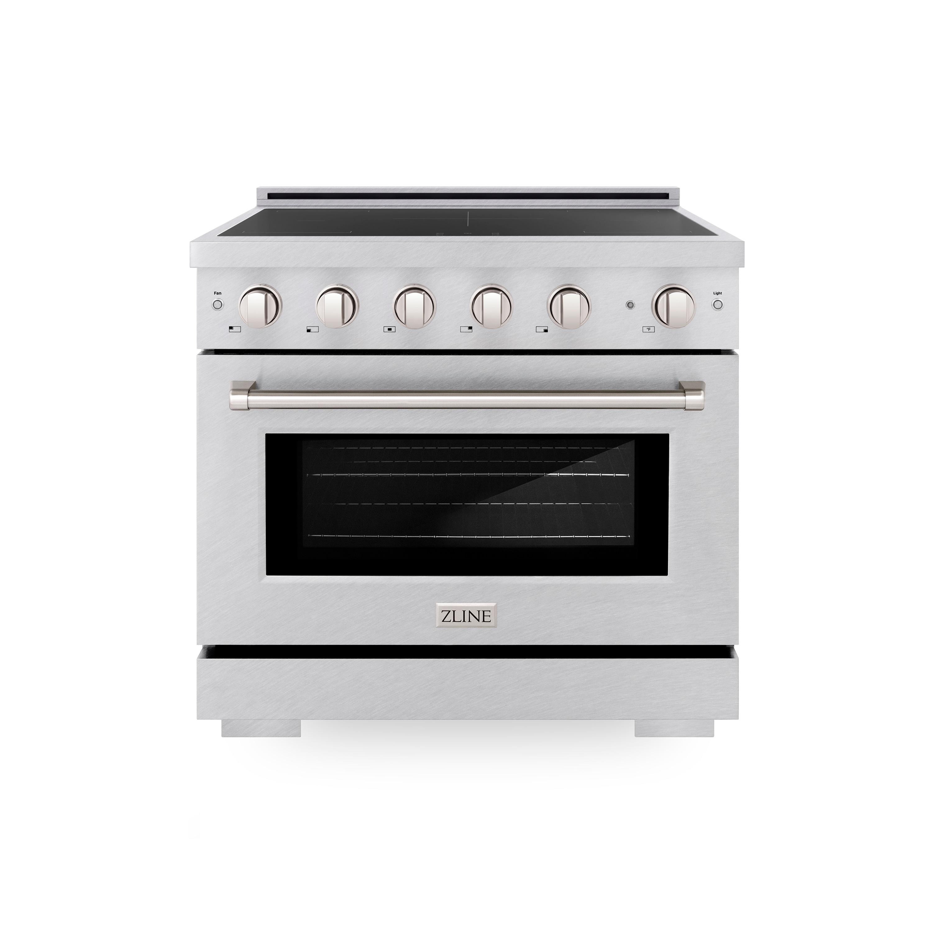 ZLINE KITCHEN & BATH Paramount 36-in 5 burners 5.2-cu ft , Convection Oven Freestanding Single Induction Range ( Satin Stainless Steel ) #SINRS-36