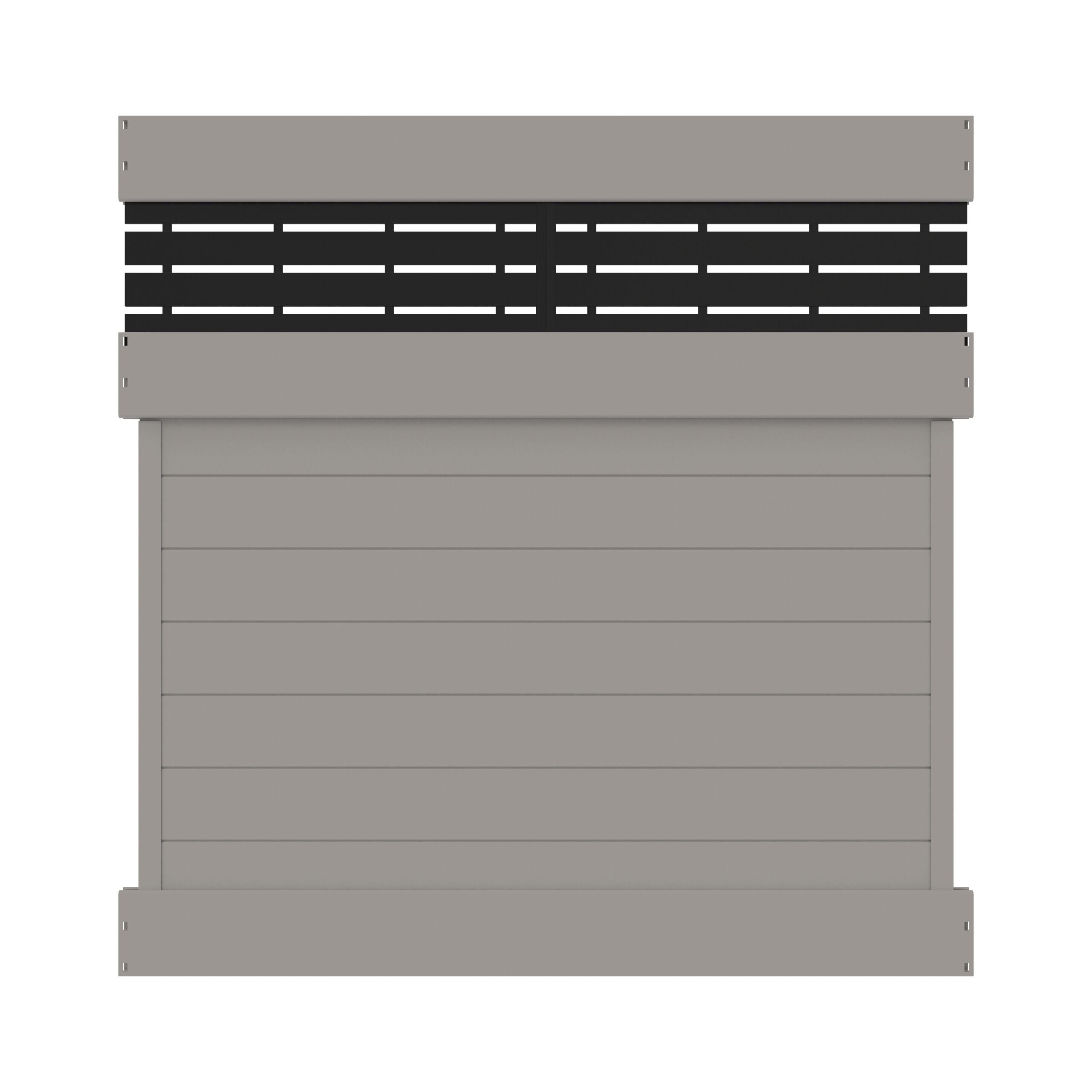 Freedom 73055102 Newbeck Boardwalk 6-ft H x 6-ft W Gray Vinyl Flat-top Fence panel (Unassembled)