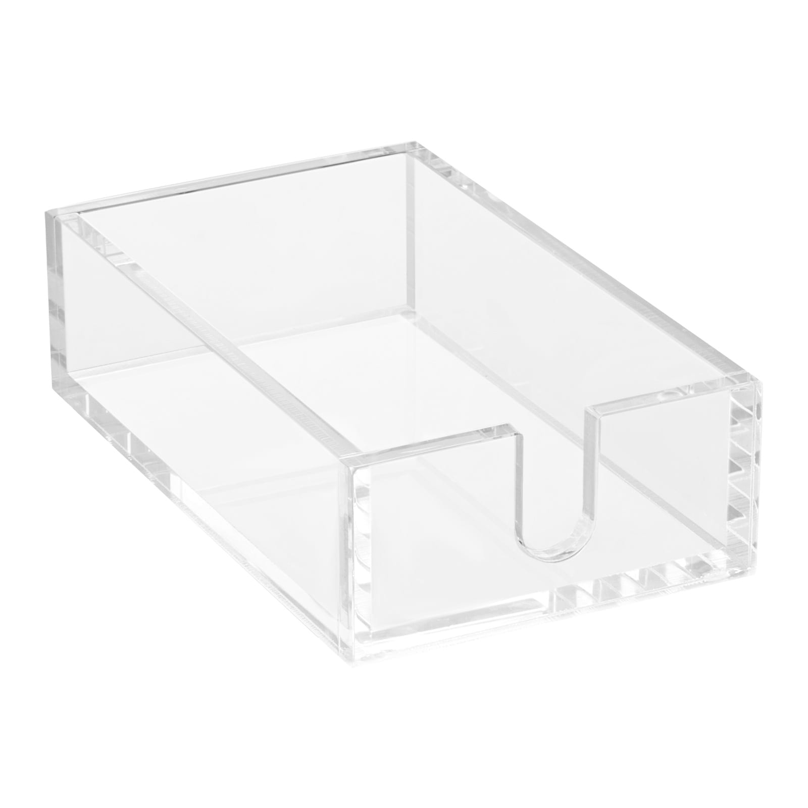 Tinyhomie Acrylic Napkin Holder 9.1 x 5.5 x 2.6 inch Clear Bathroom Guest Towel Storage Tray with U-Shaped Opening Disposable Paper Towel Holder for Bathroom Kitchen Parties Weddings and Various Events #LW-JA-P450192T3