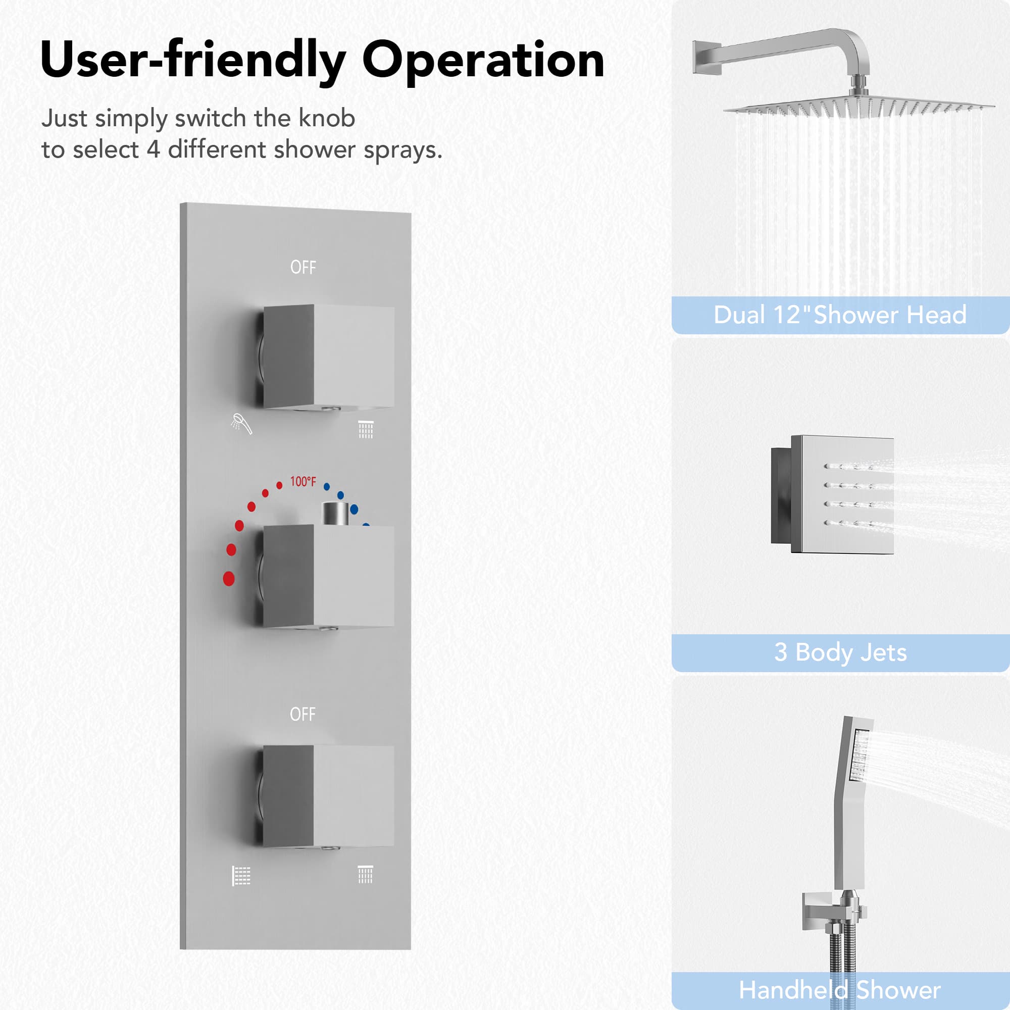 EVERSTEIN SFS-1068-NK12 Tub-Shower-Faucets - View #4