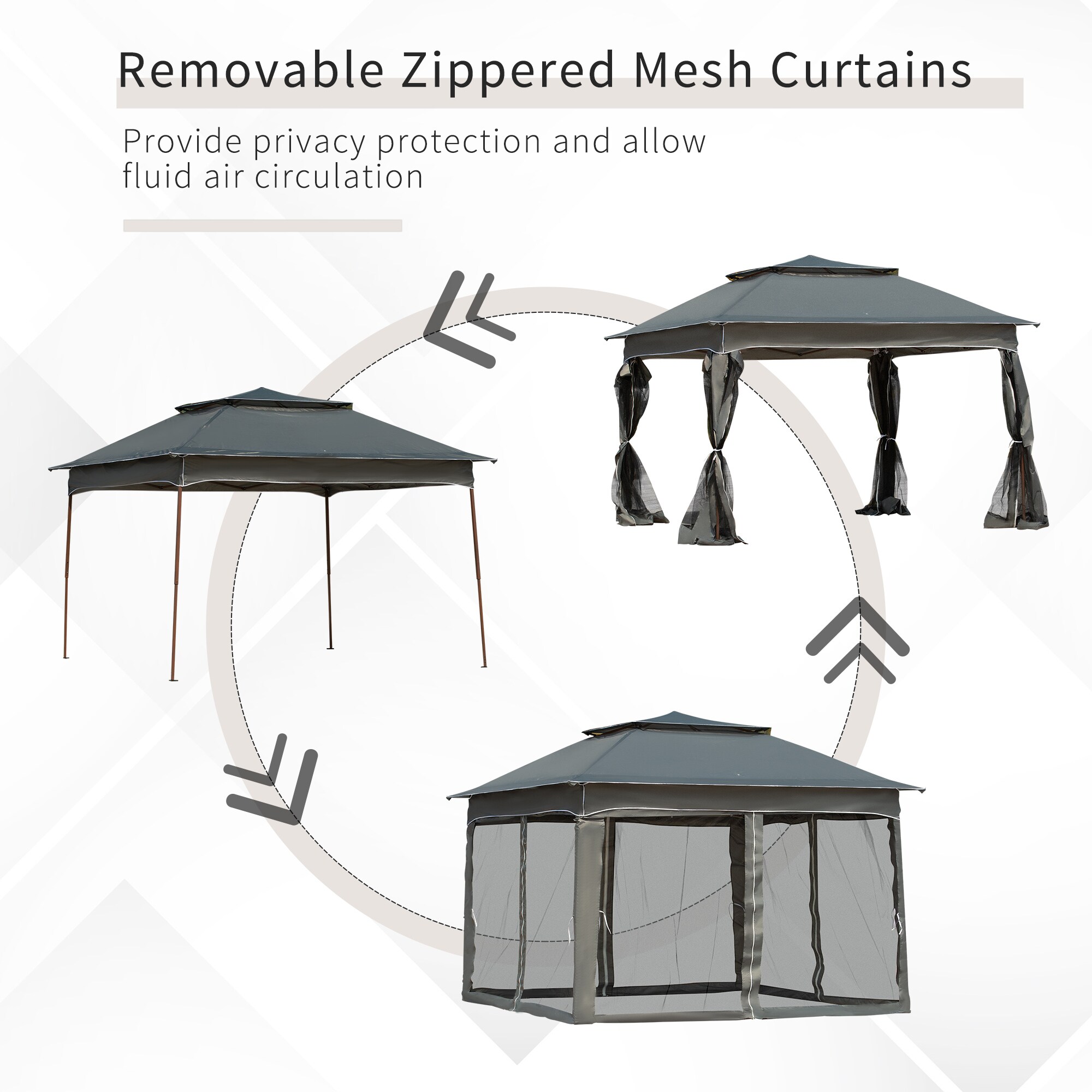 ToolCat BZ2-47-PW Wood-Resin-Gazebos - View #8
