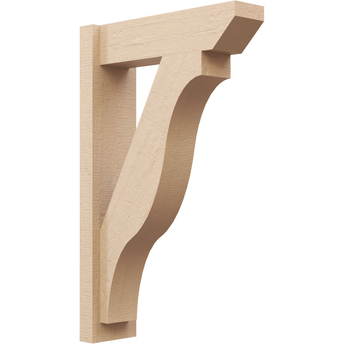 Ekena Millwork 2130724 Timberthane Rough Cedar Faux Wood Funston Slat Outlooker 6-in W x 20-in D x 32-in H Primed Tan