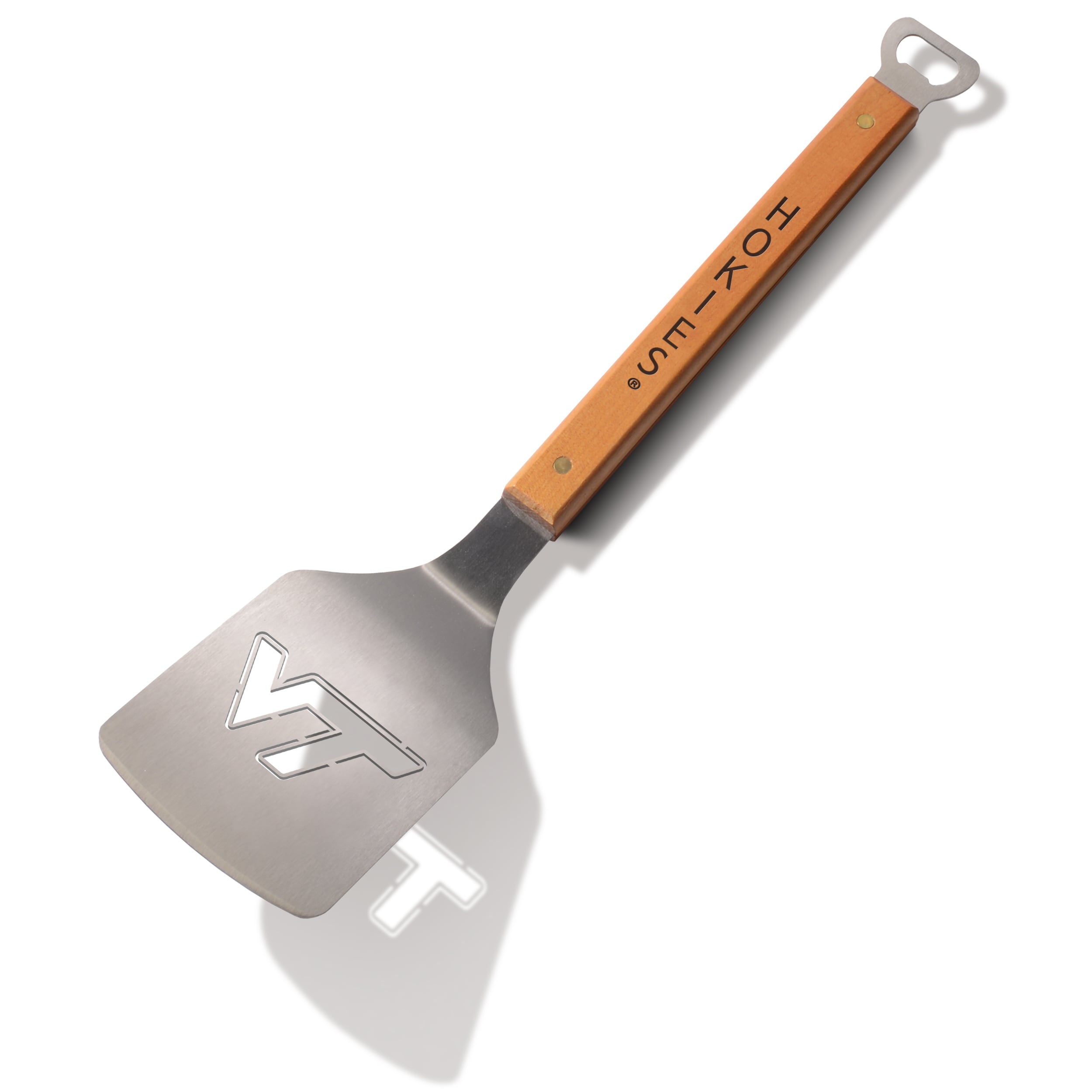 Virginia Tech Hokies - Hardwood BBQ Grill Scraper with Bottle Opener